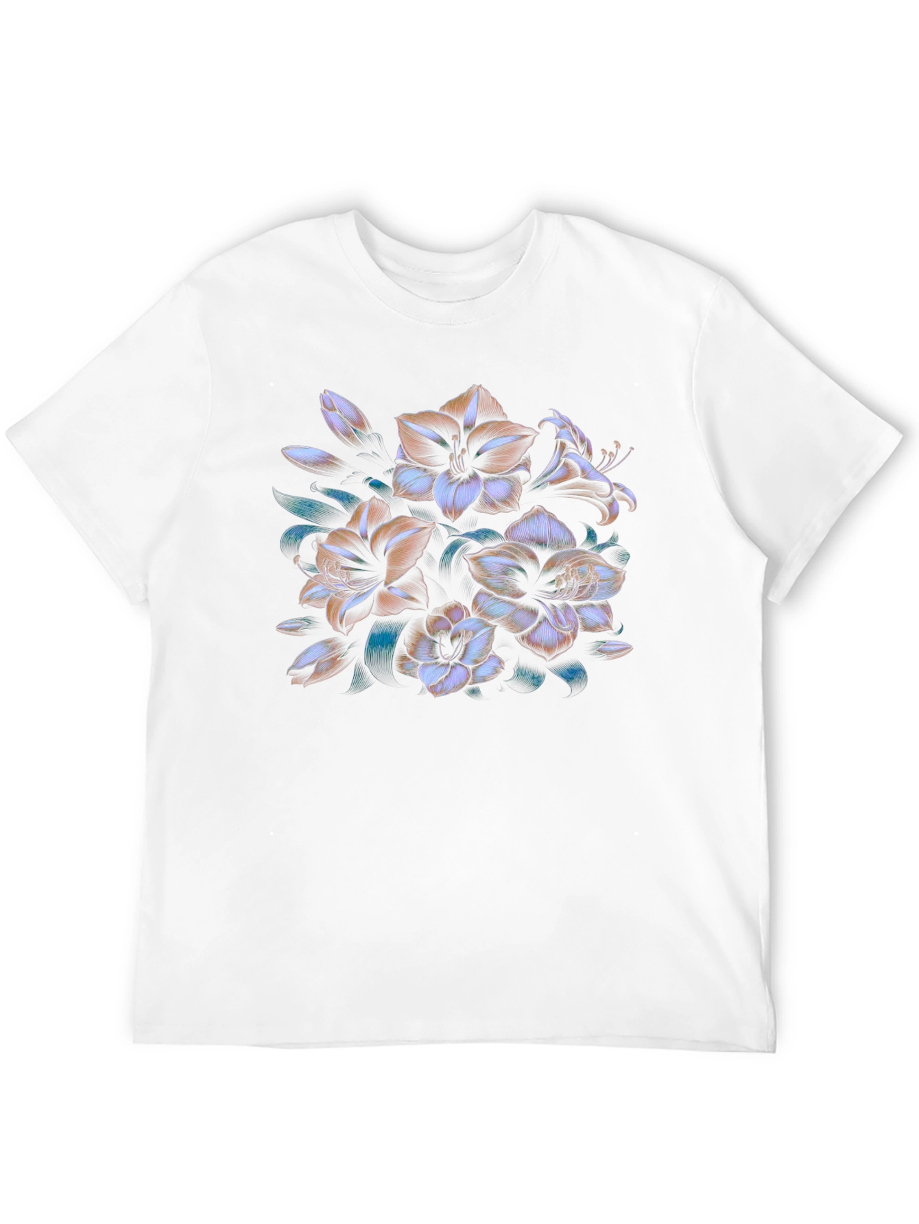 Floral Print Black T-Shirt - Stylish Casual Wear