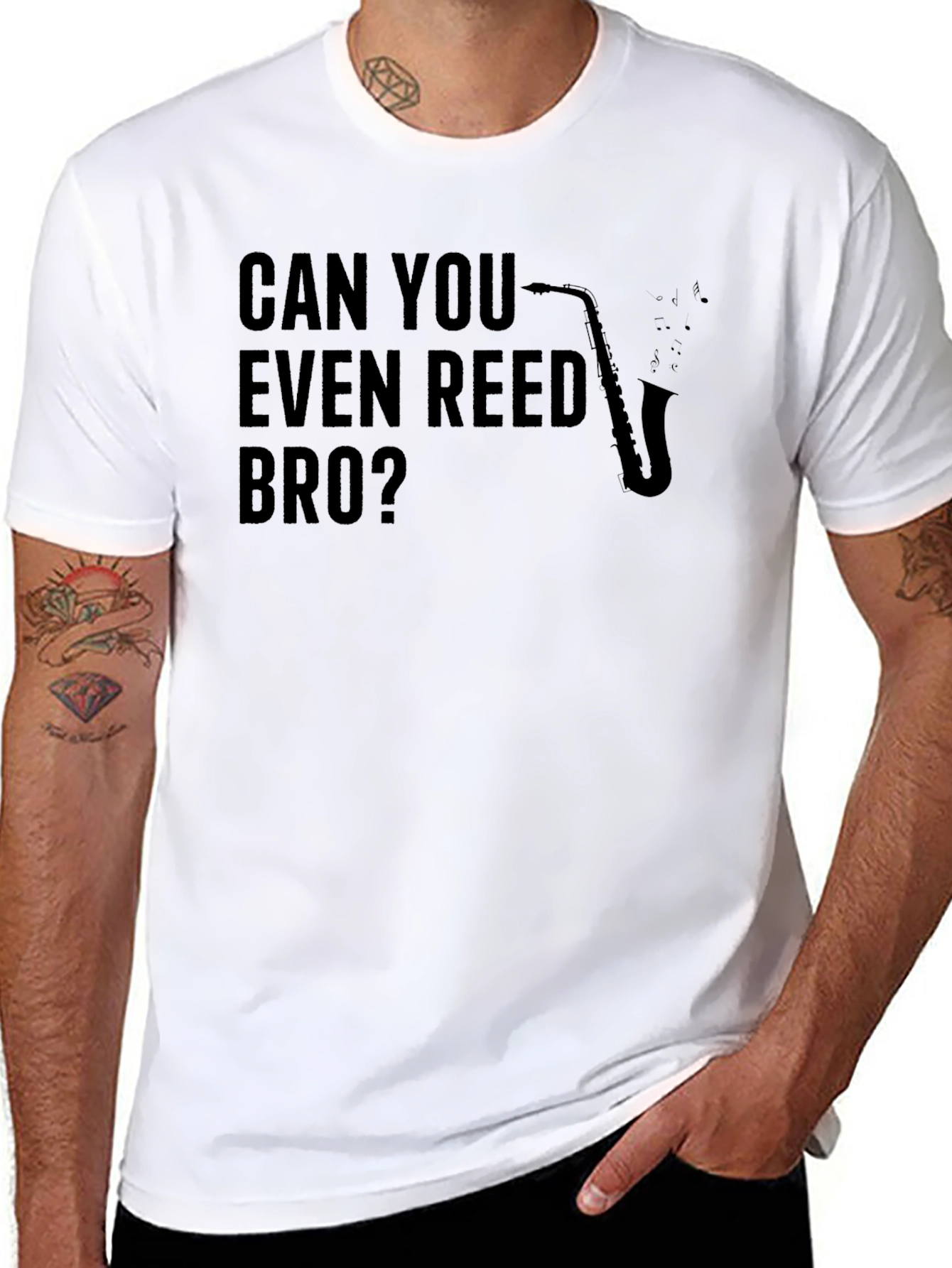 Can You Even Reed Bro? Saxophone T-Shirt