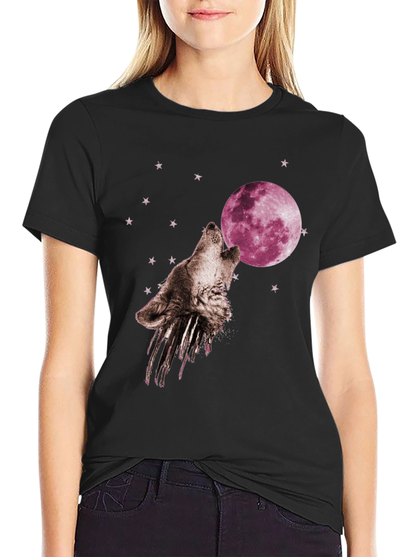 Wolf Moon T-Shirt - Graphic Print