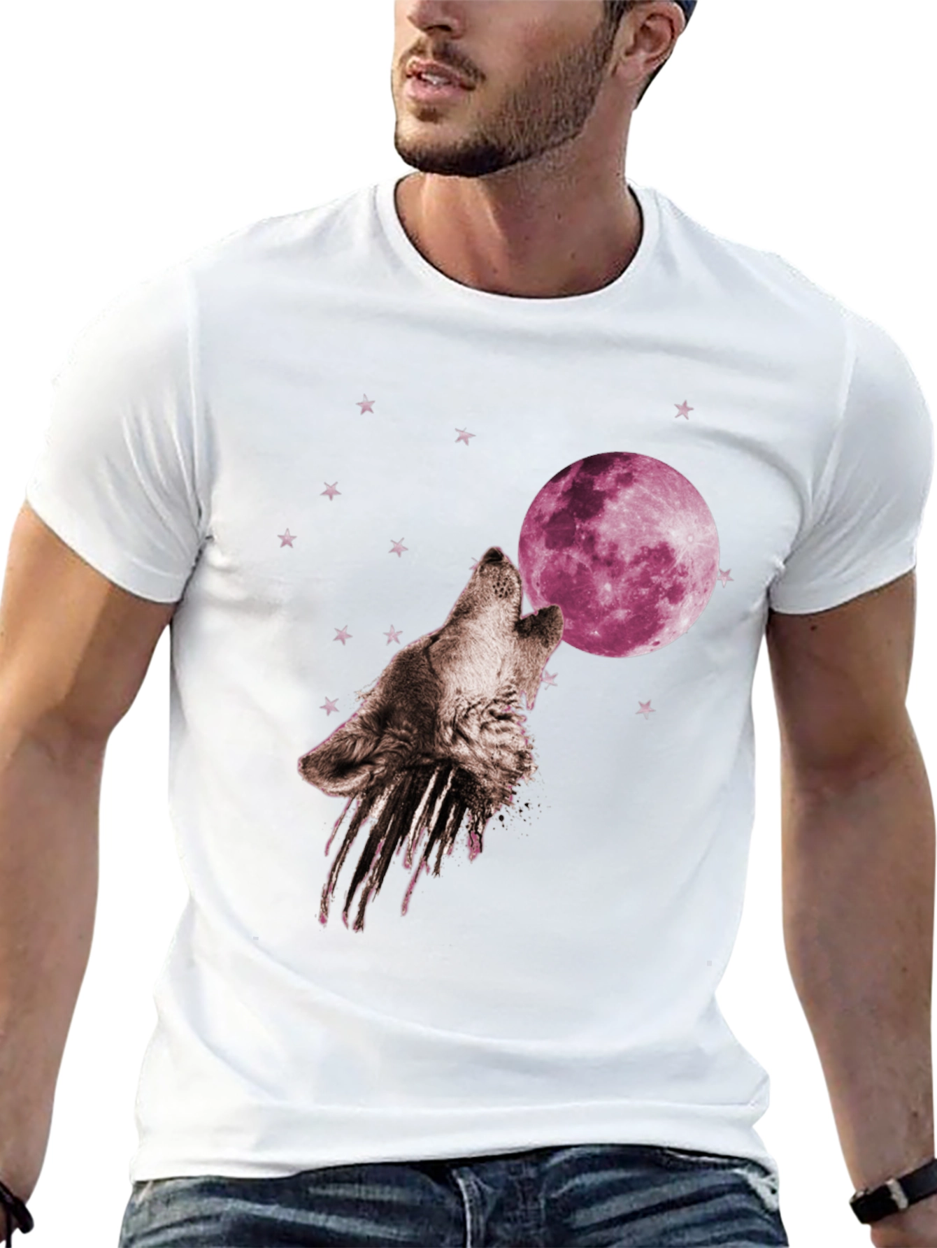 Wolf Moon T-Shirt - Graphic Print