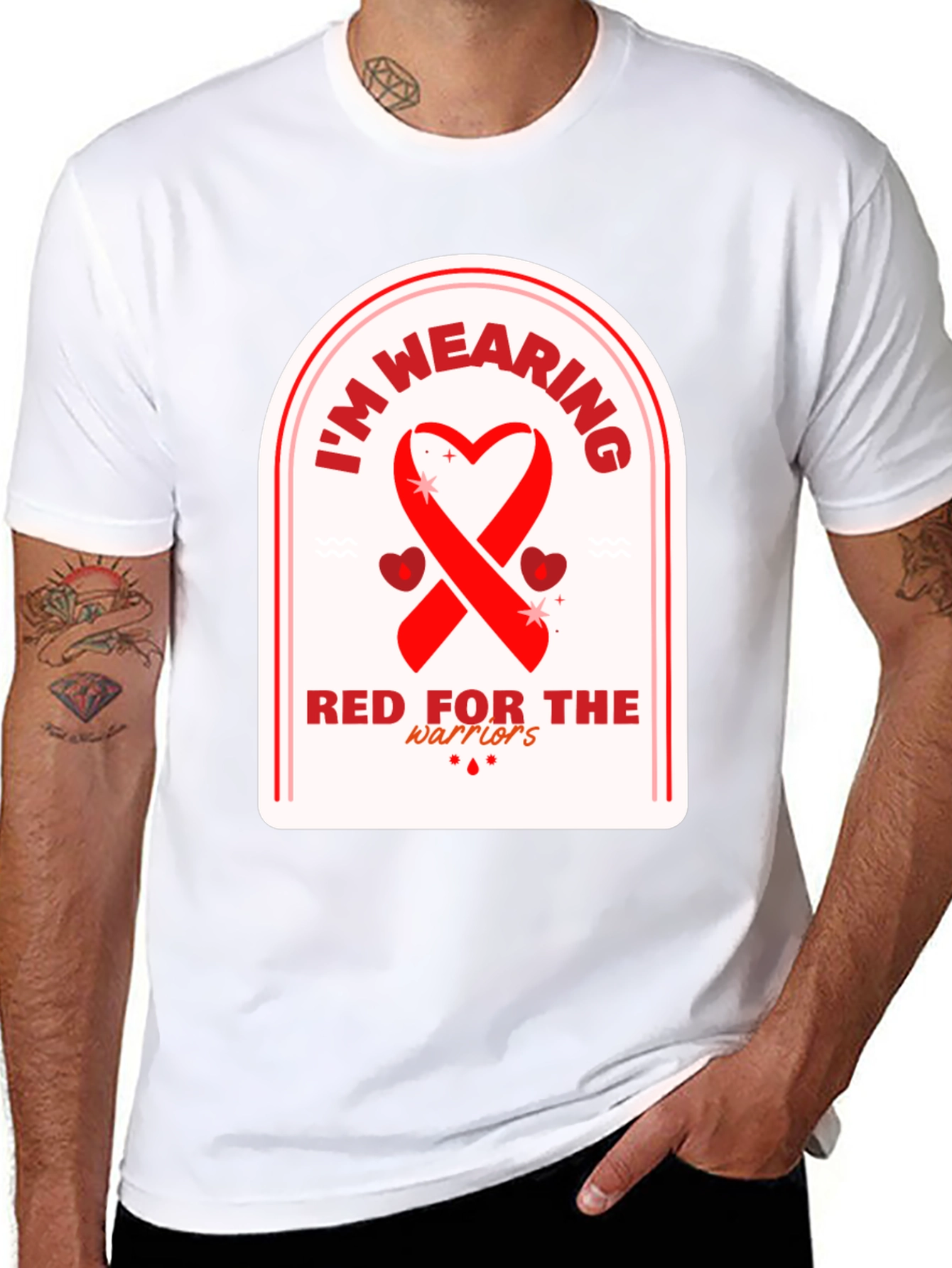 Red for the Warriors Awareness T-Shirt