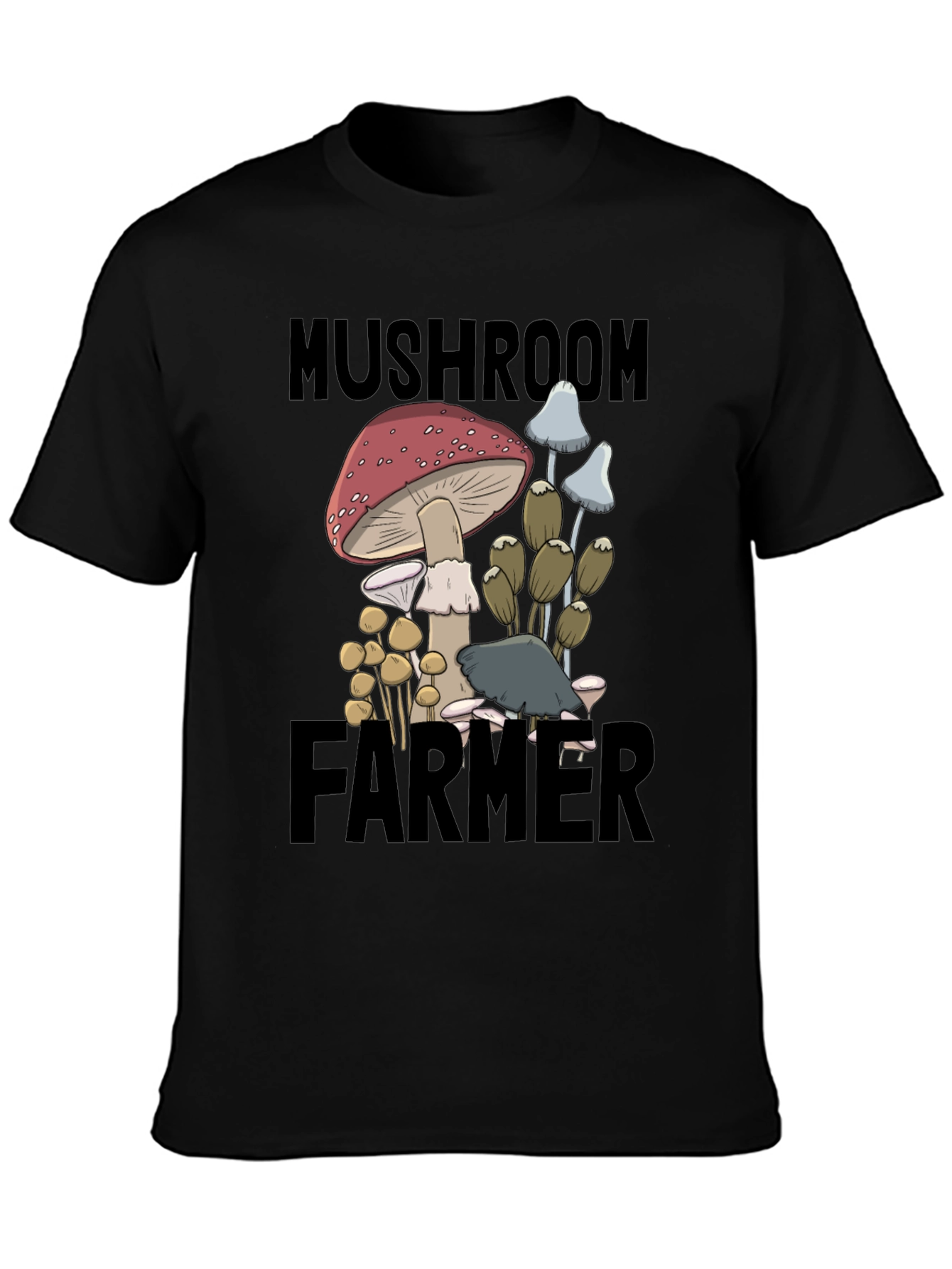 Mushroom Farmer Graphic Tee - Novelty T-Shirt