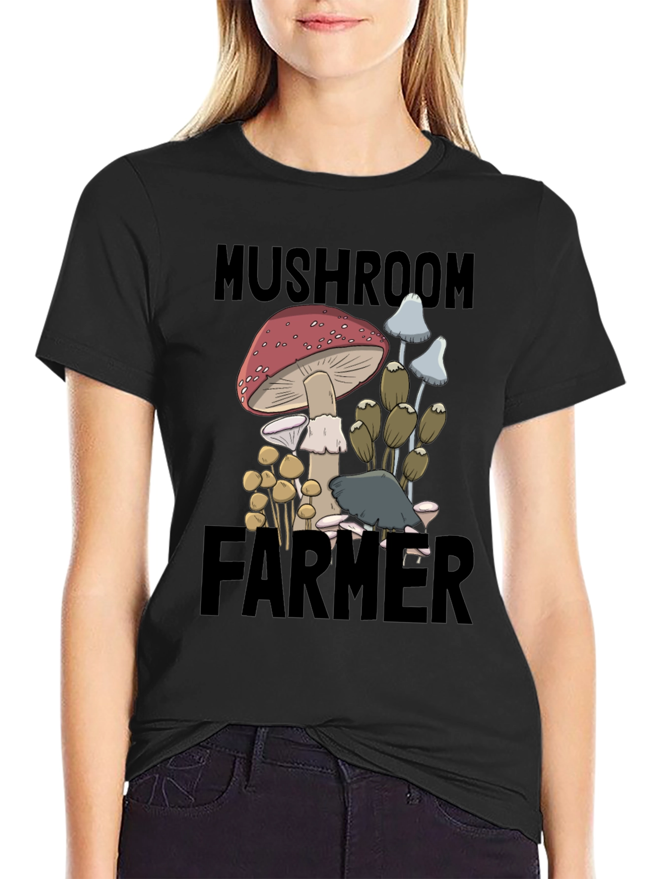 Mushroom Farmer Graphic Tee - Novelty T-Shirt