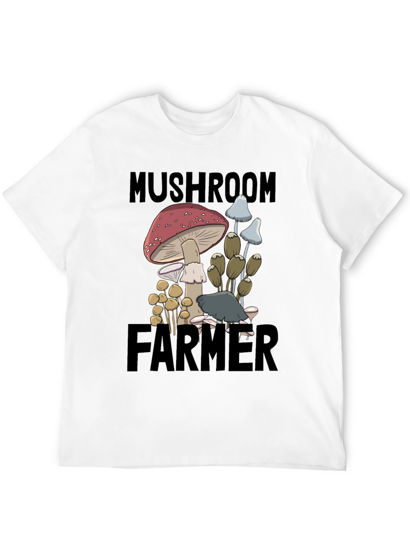 Mushroom Farmer Graphic Tee - Novelty T-Shirt