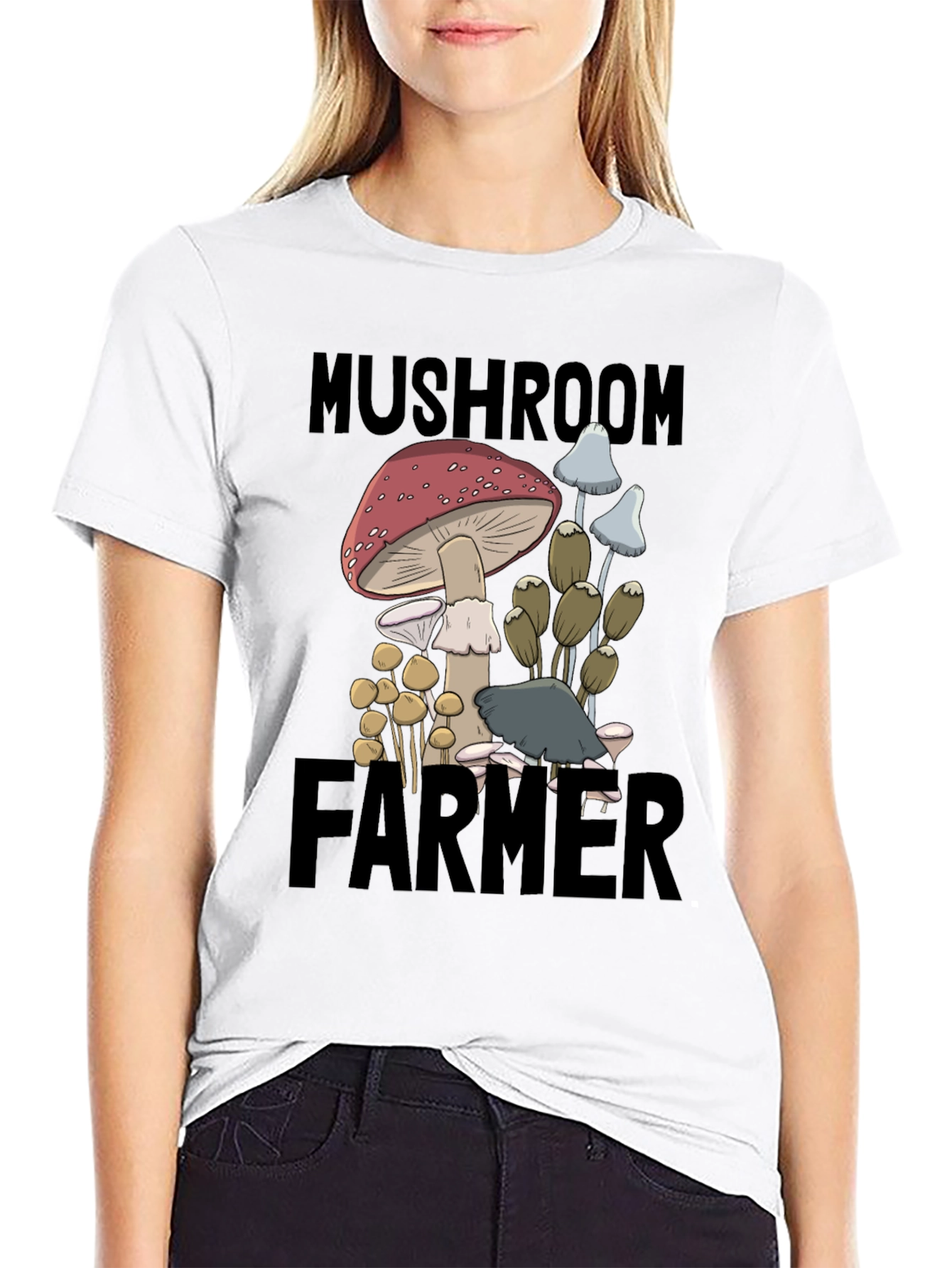 Mushroom Farmer Graphic Tee - Novelty T-Shirt