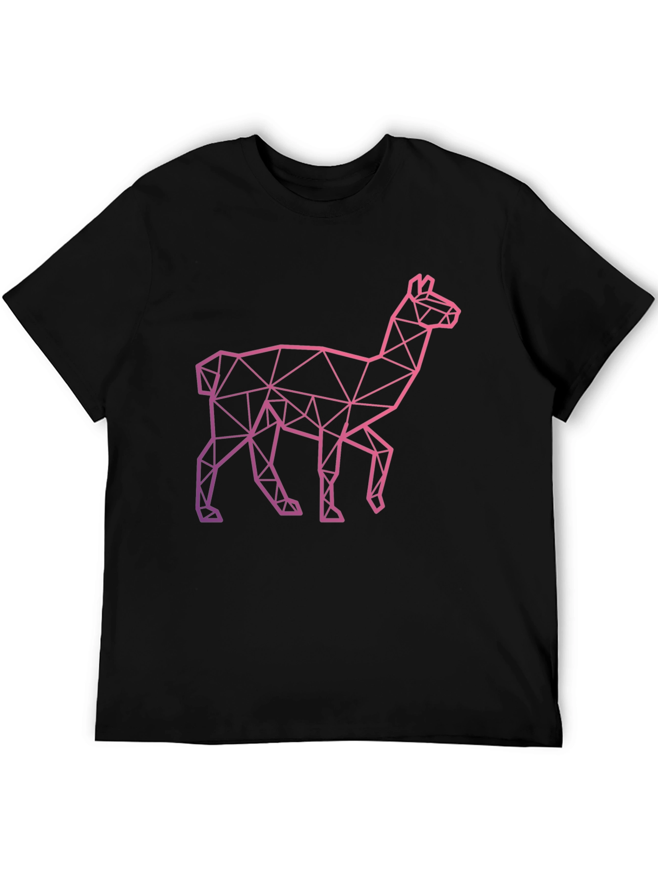 Geometric Llama Graphic Tee - Modern Style