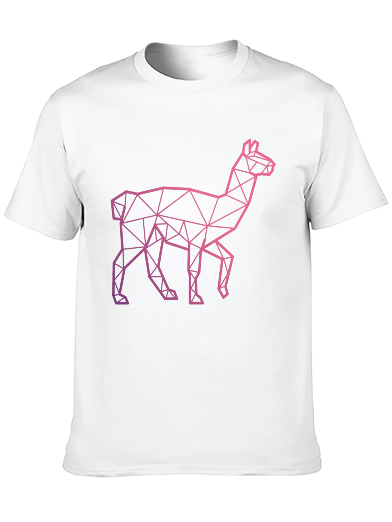 Geometric Llama Graphic Tee - Modern Style