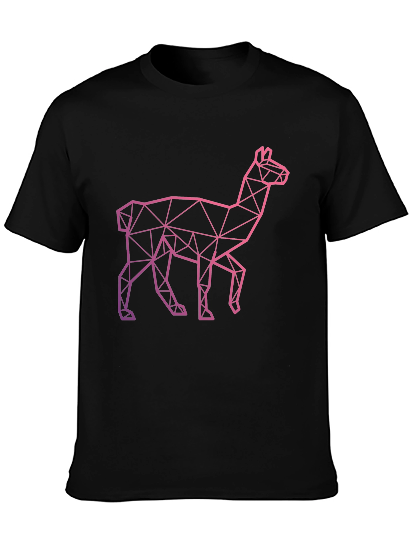 Geometric Llama Graphic Tee - Modern Style