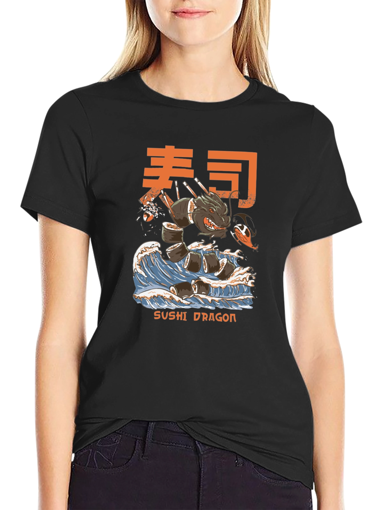 Sushi Dragon Graphic Tee - Unique Design