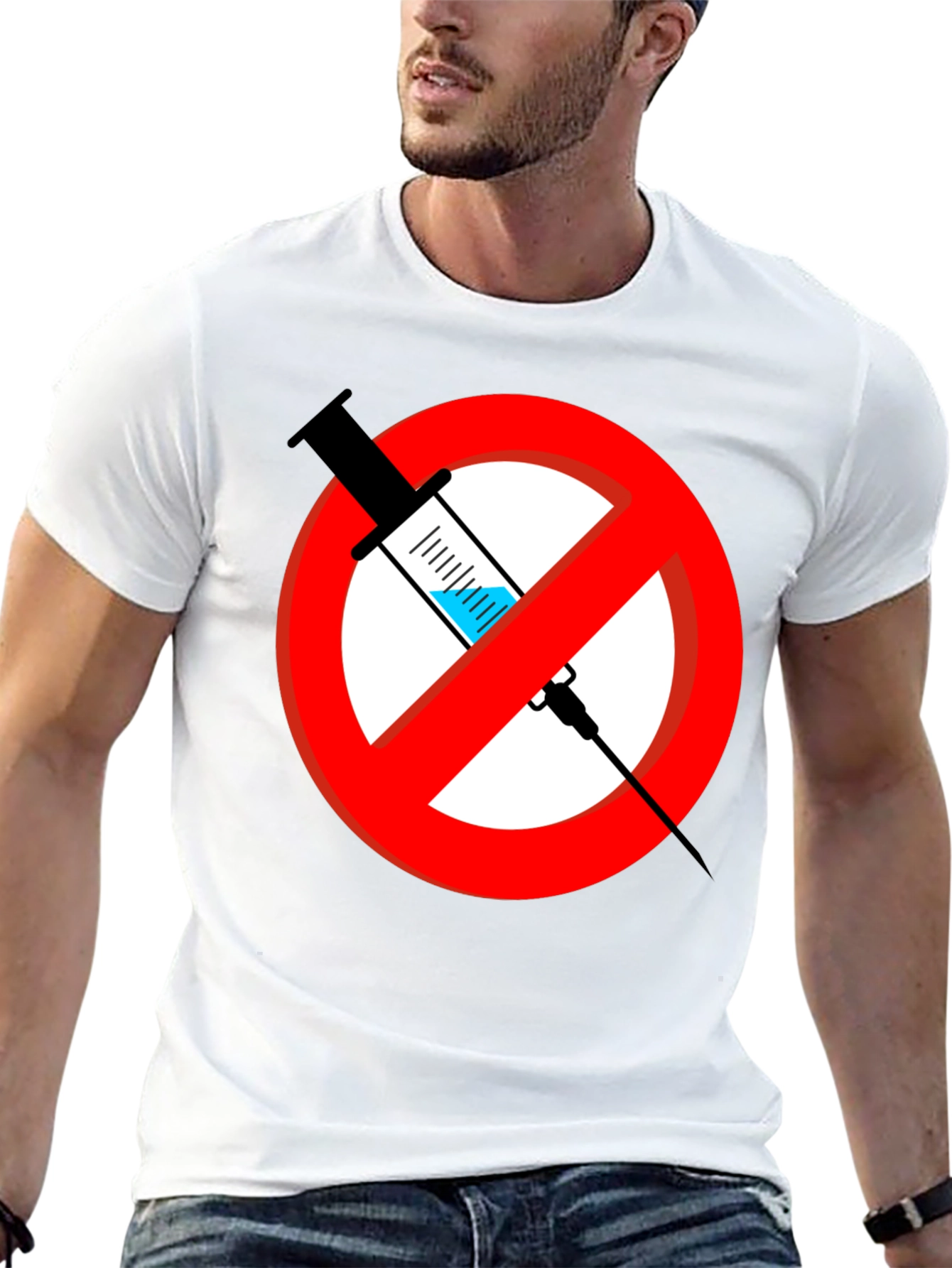 No Vaccine Graphic T-Shirt