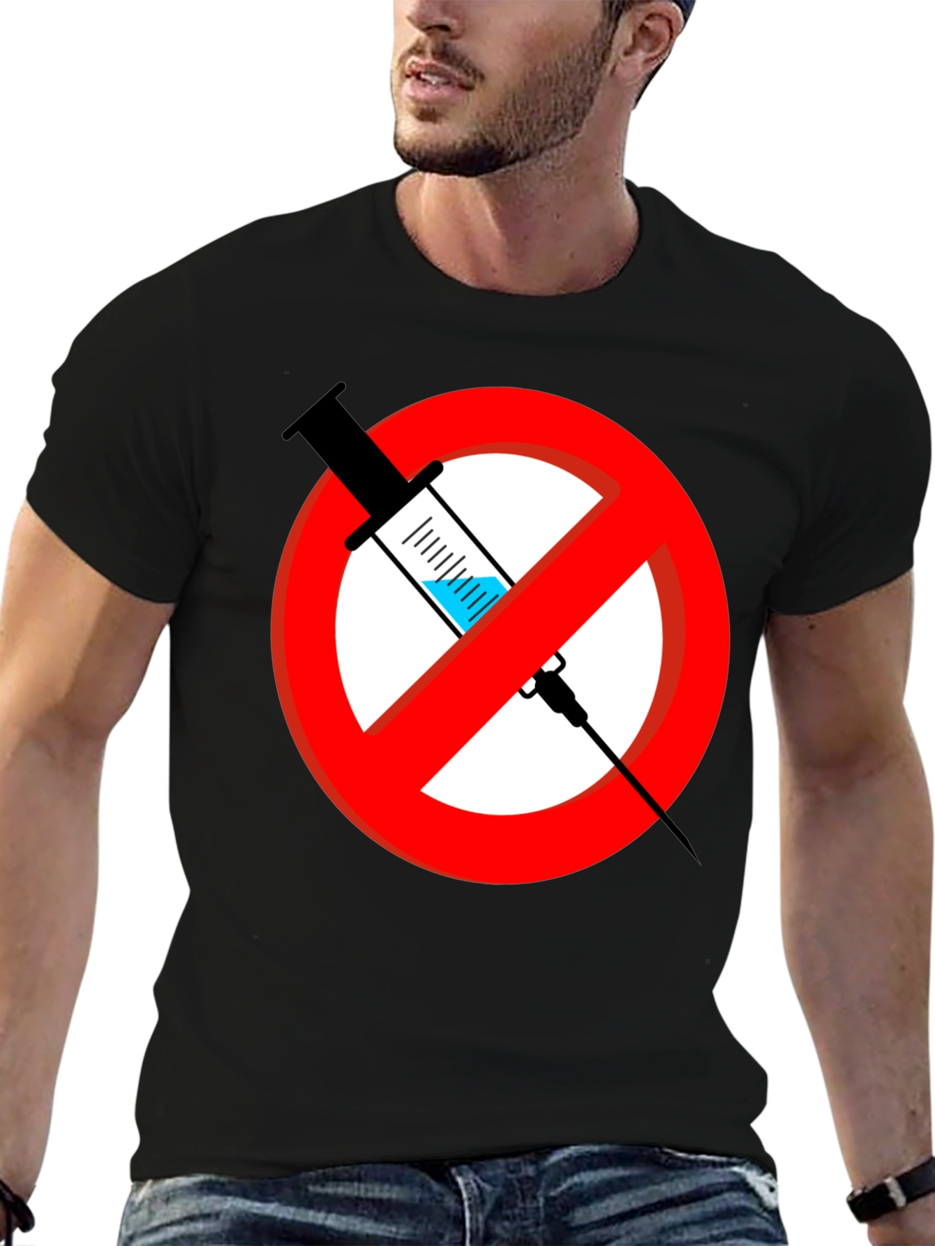 No Vaccine Graphic T-Shirt