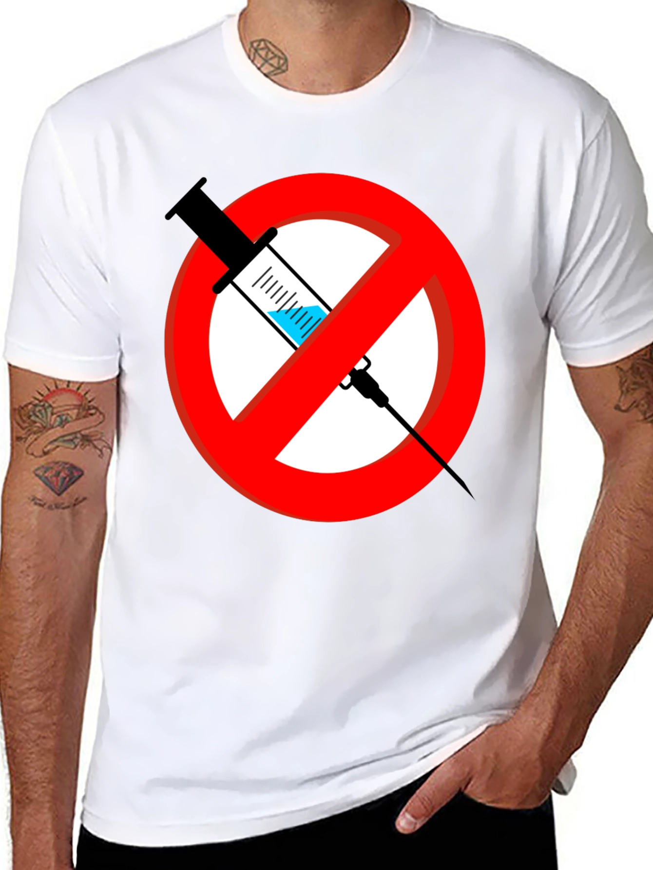 No Vaccine Graphic T-Shirt
