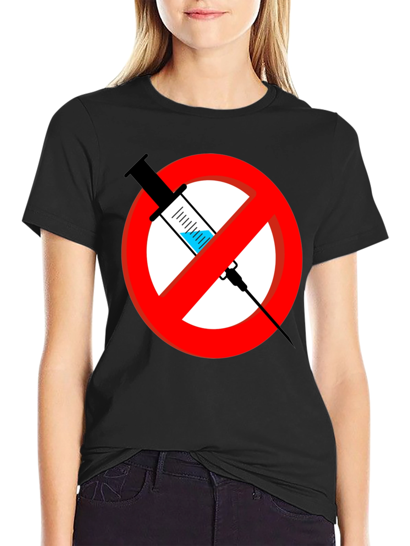 No Vaccine Graphic T-Shirt