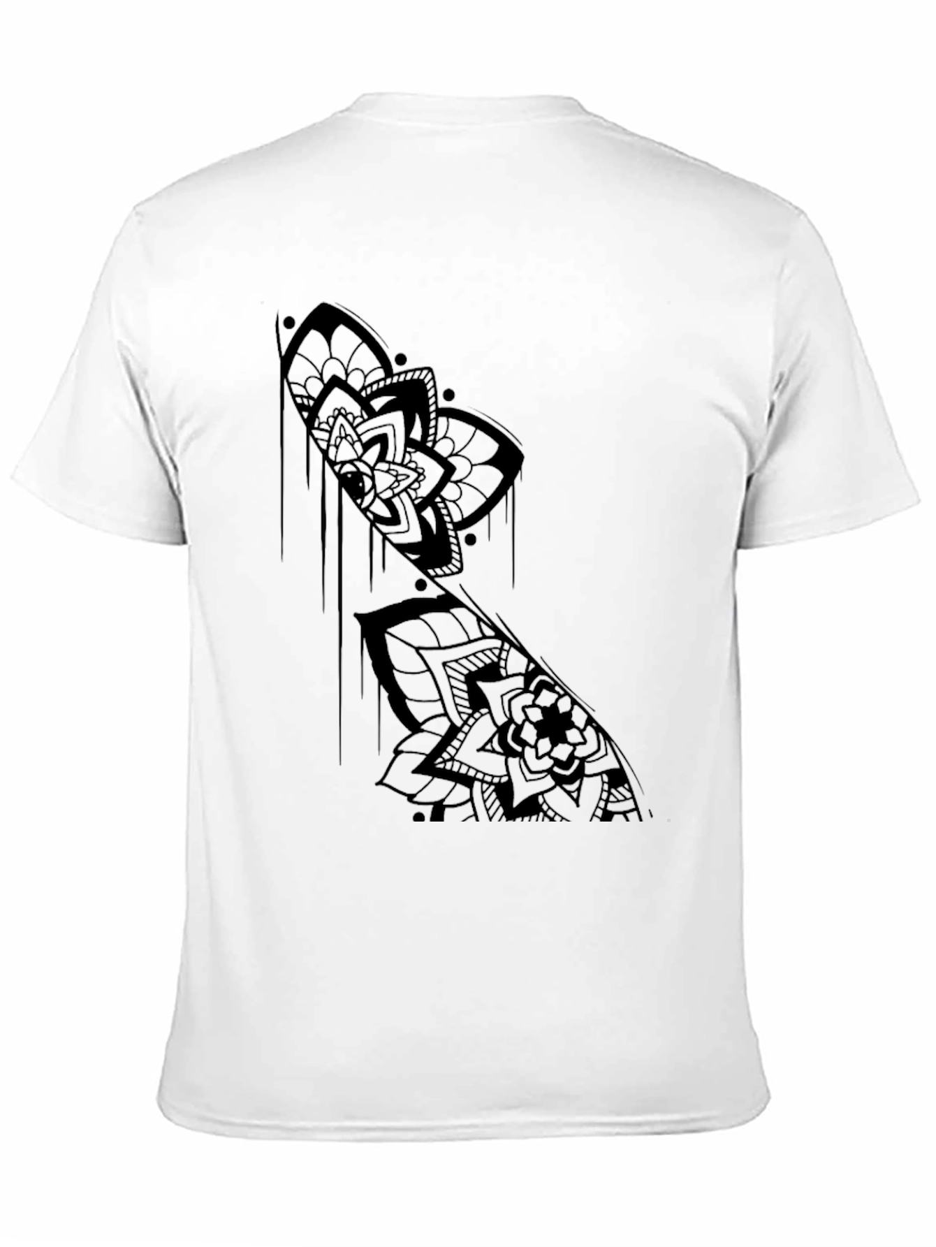 Black Mandala Graphic Print T-Shirt