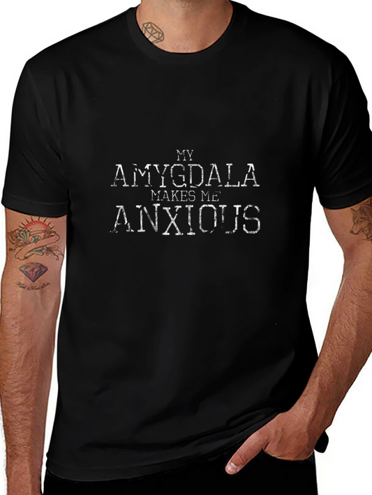 My Amygdala Makes Me Anxious Graphic Tee - Black