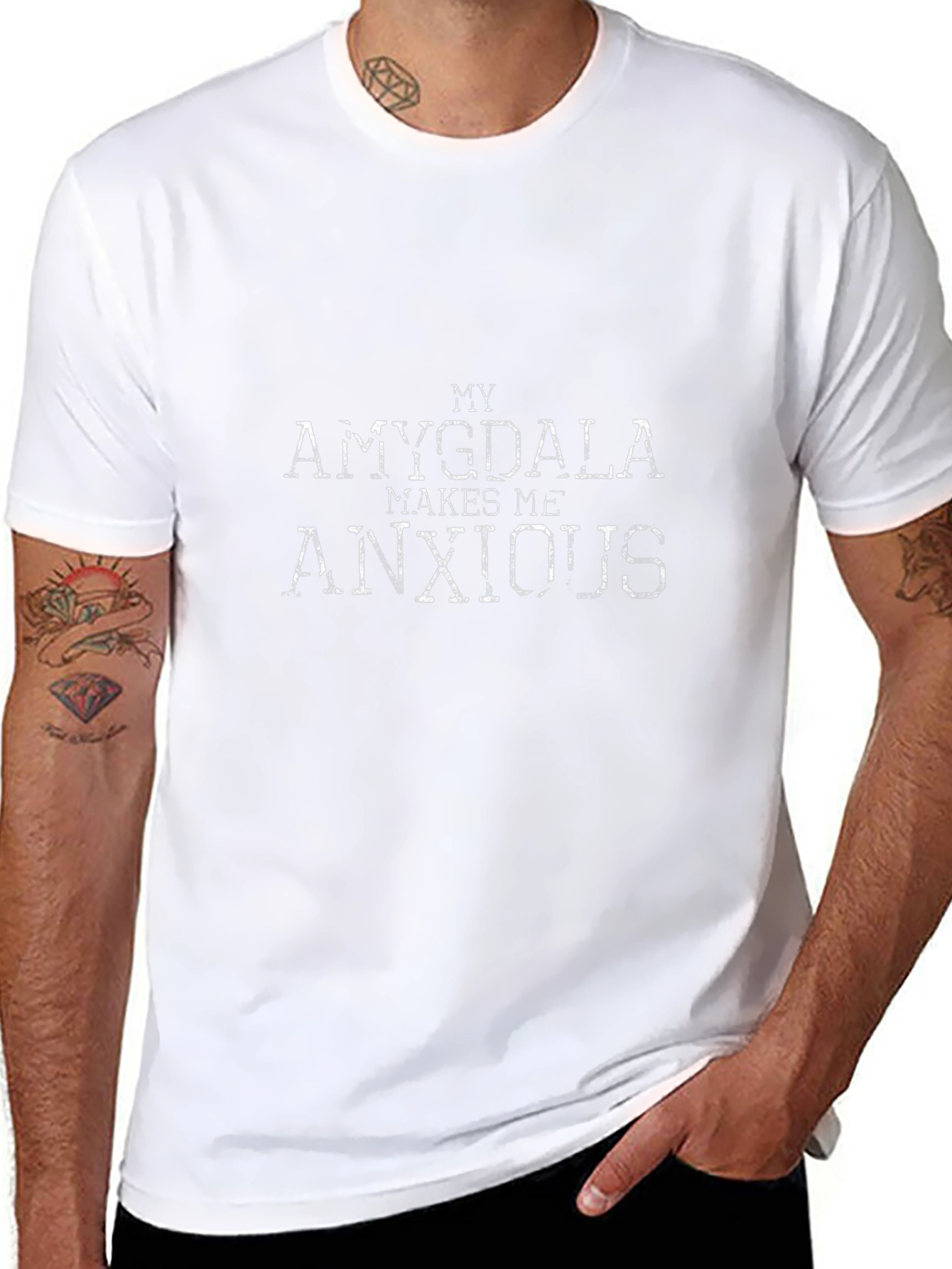 My Amygdala Makes Me Anxious Graphic Tee - Black
