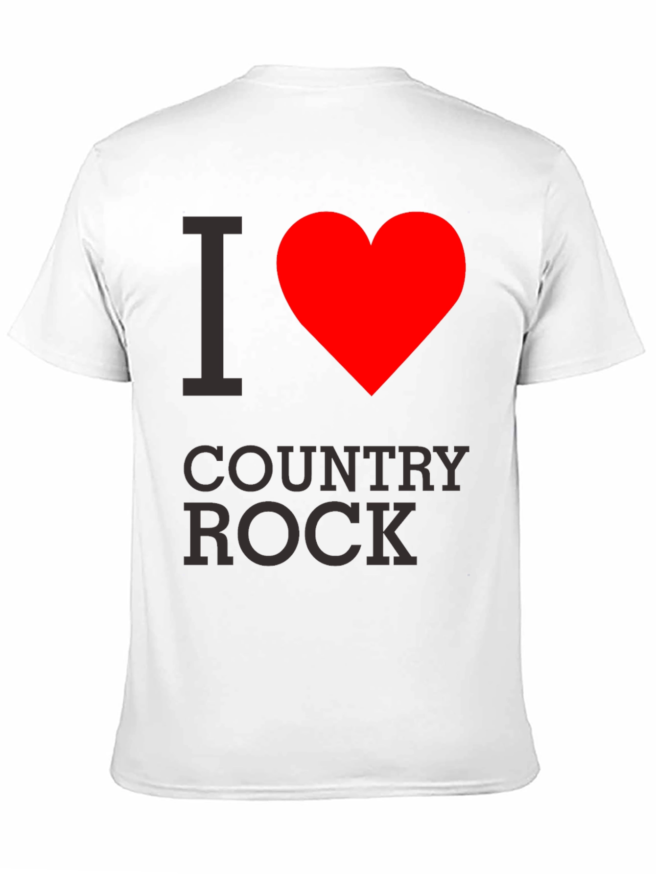 I Heart Country Rock Black T-Shirt