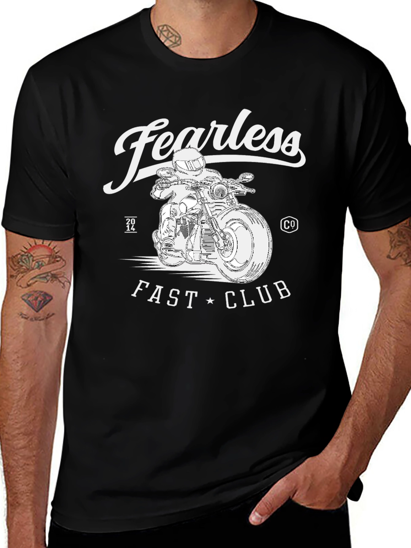 Fearless Fast Club Black Graphic T-Shirt