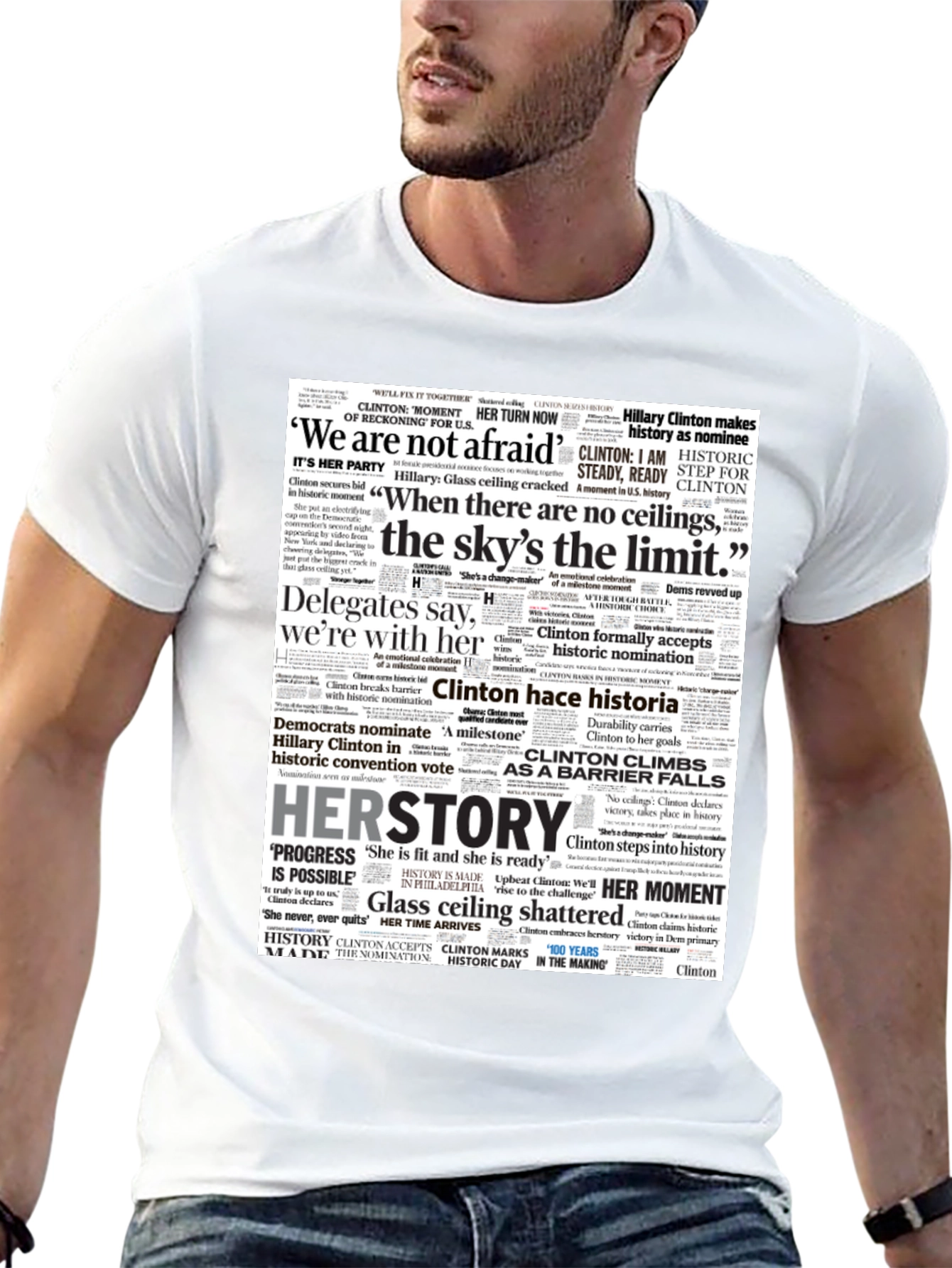 Historic Hillary Clinton Newspaper T-Shirt