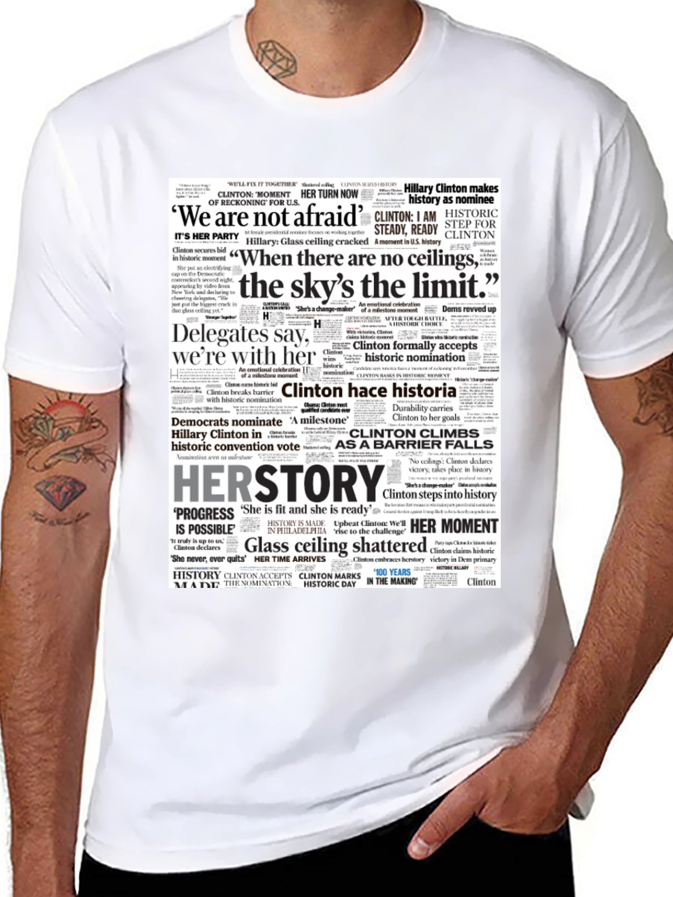 Historic Hillary Clinton Newspaper T-Shirt