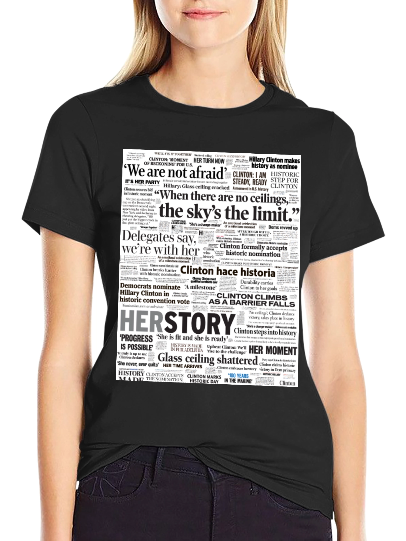 Historic Hillary Clinton Newspaper T-Shirt