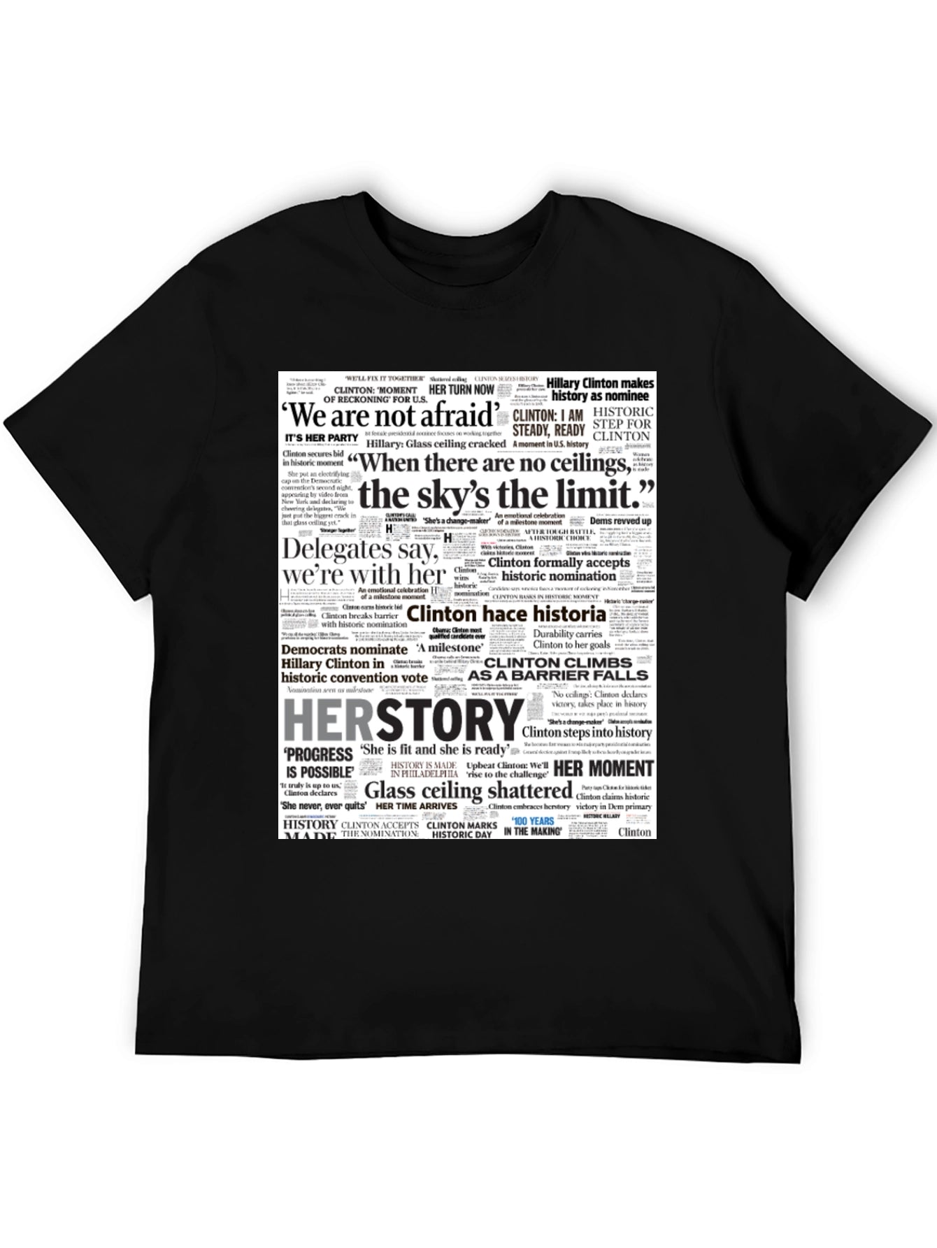 Historic Hillary Clinton Newspaper T-Shirt