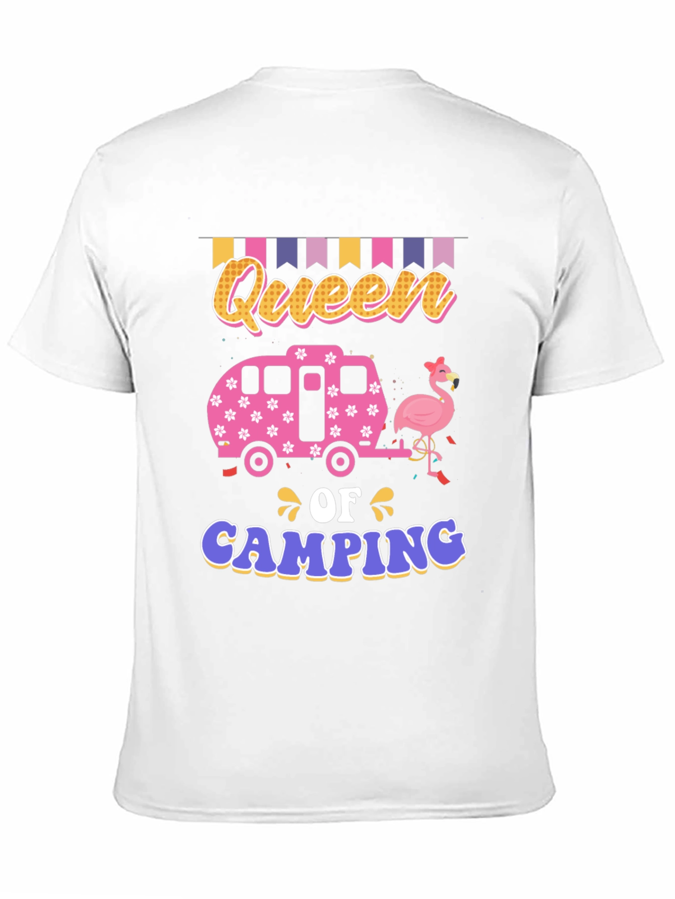 Queen of Camping Graphic Tee - Fun Summer Apparel