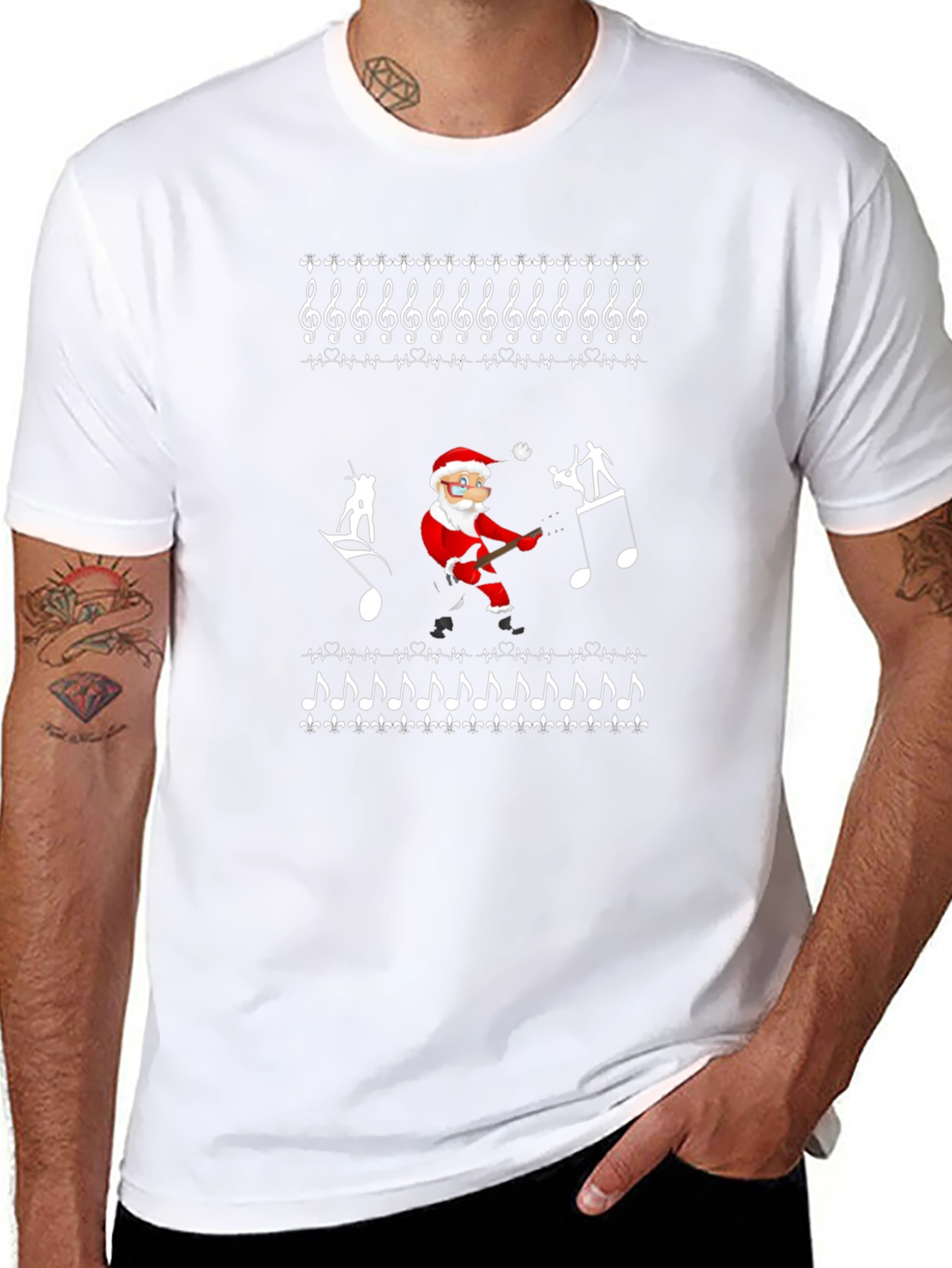 Musical Santa Holiday T-Shirt