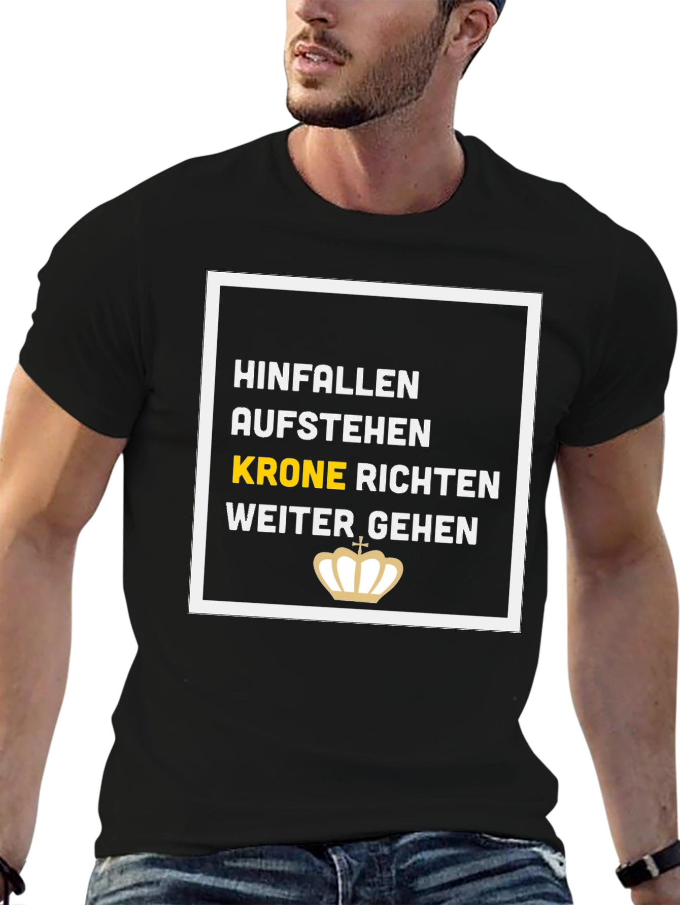 Hinfallen Aufstehen Krone Richten T-Shirt