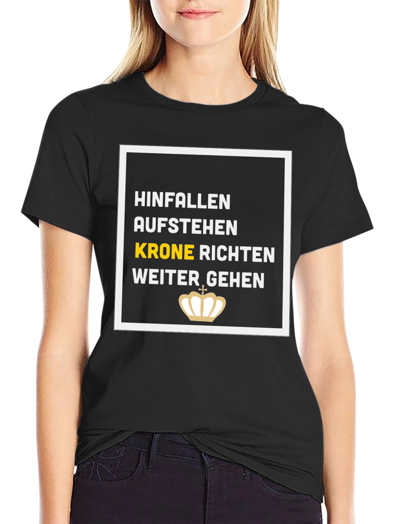 Hinfallen Aufstehen Krone Richten T-Shirt
