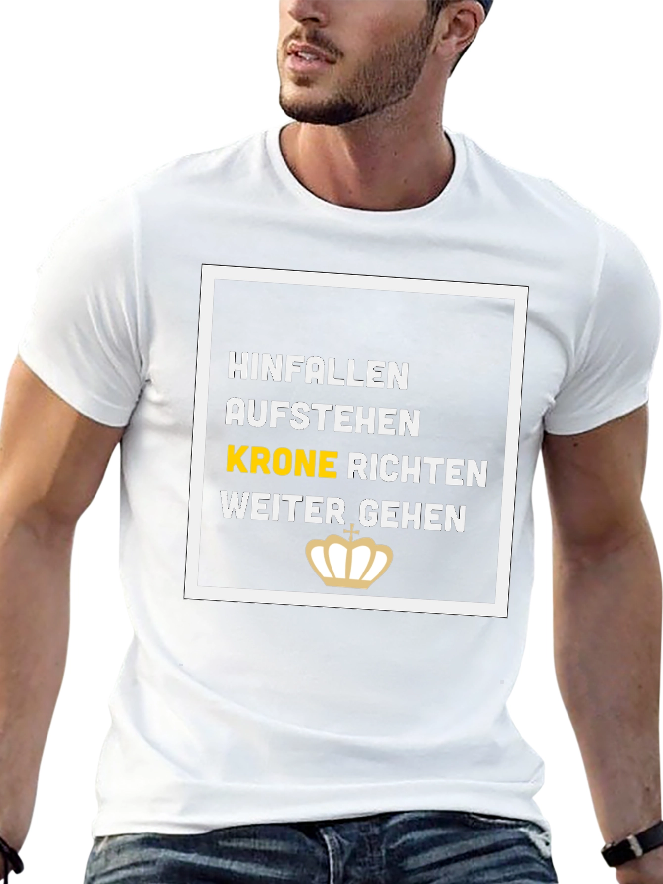 Hinfallen Aufstehen Krone Richten T-Shirt