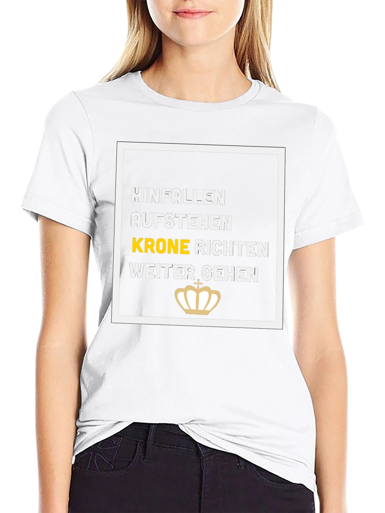 Hinfallen Aufstehen Krone Richten T-Shirt