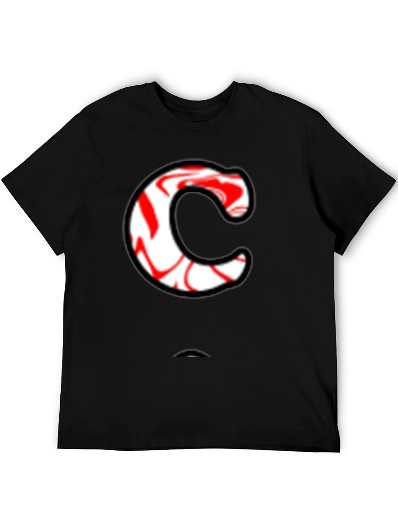 Candy Cane C Graphic Tee - Black
