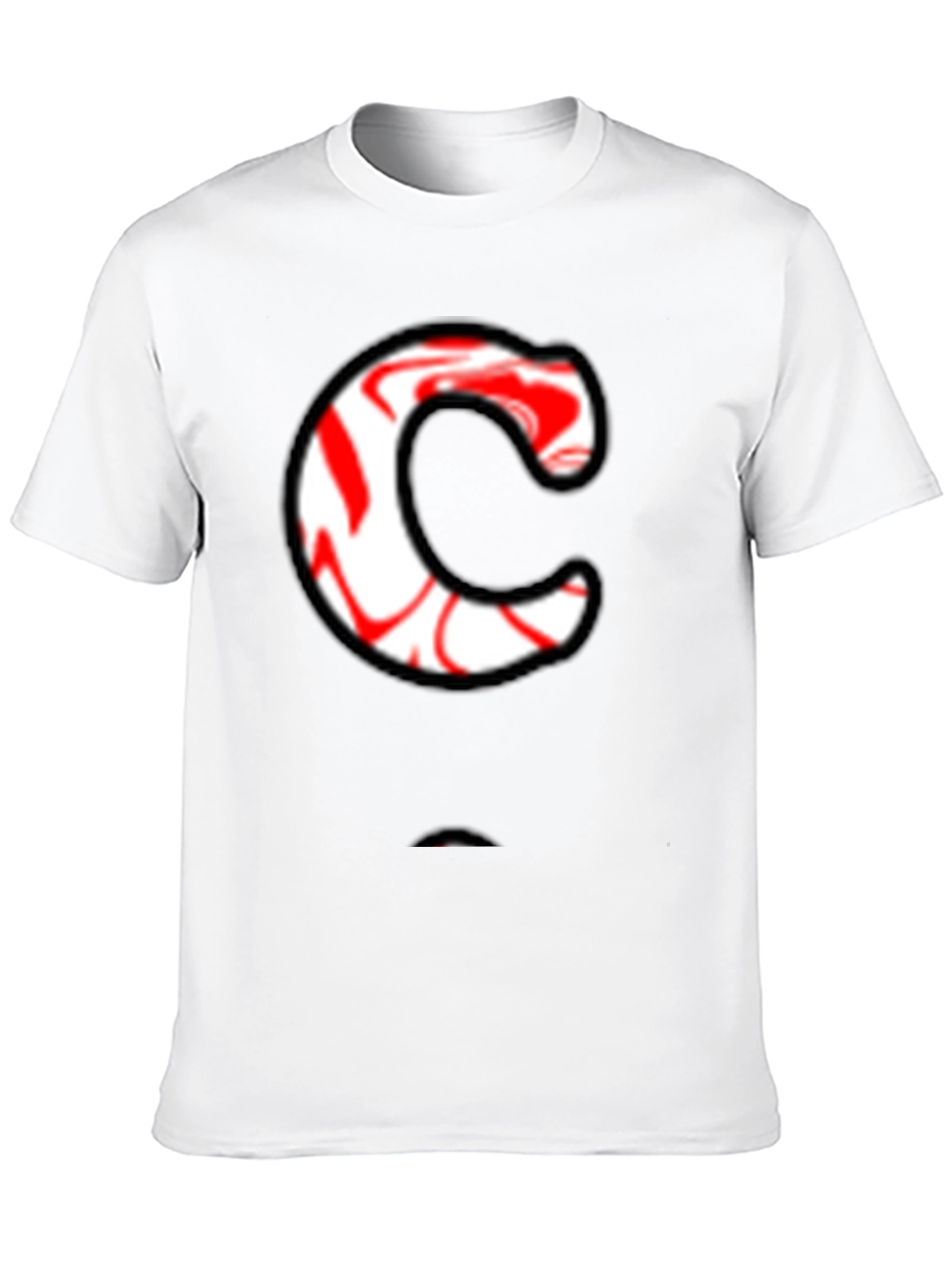 Candy Cane C Graphic Tee - Black