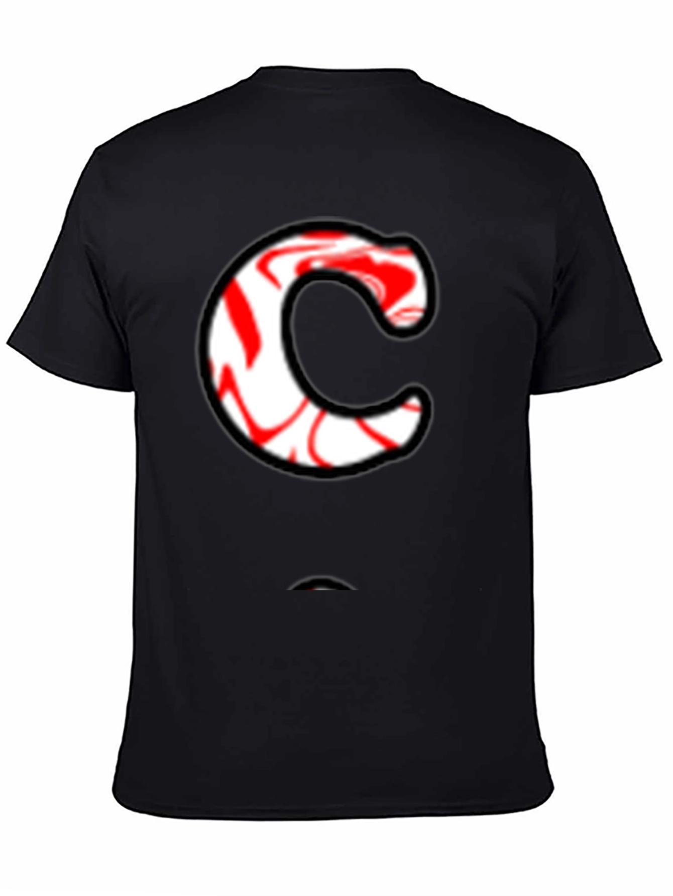 Candy Cane C Graphic Tee - Black