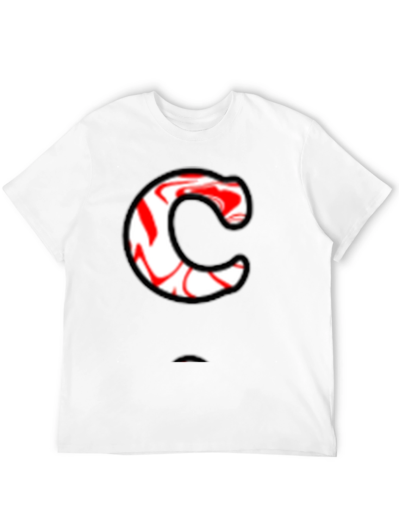 Candy Cane C Graphic Tee - Black