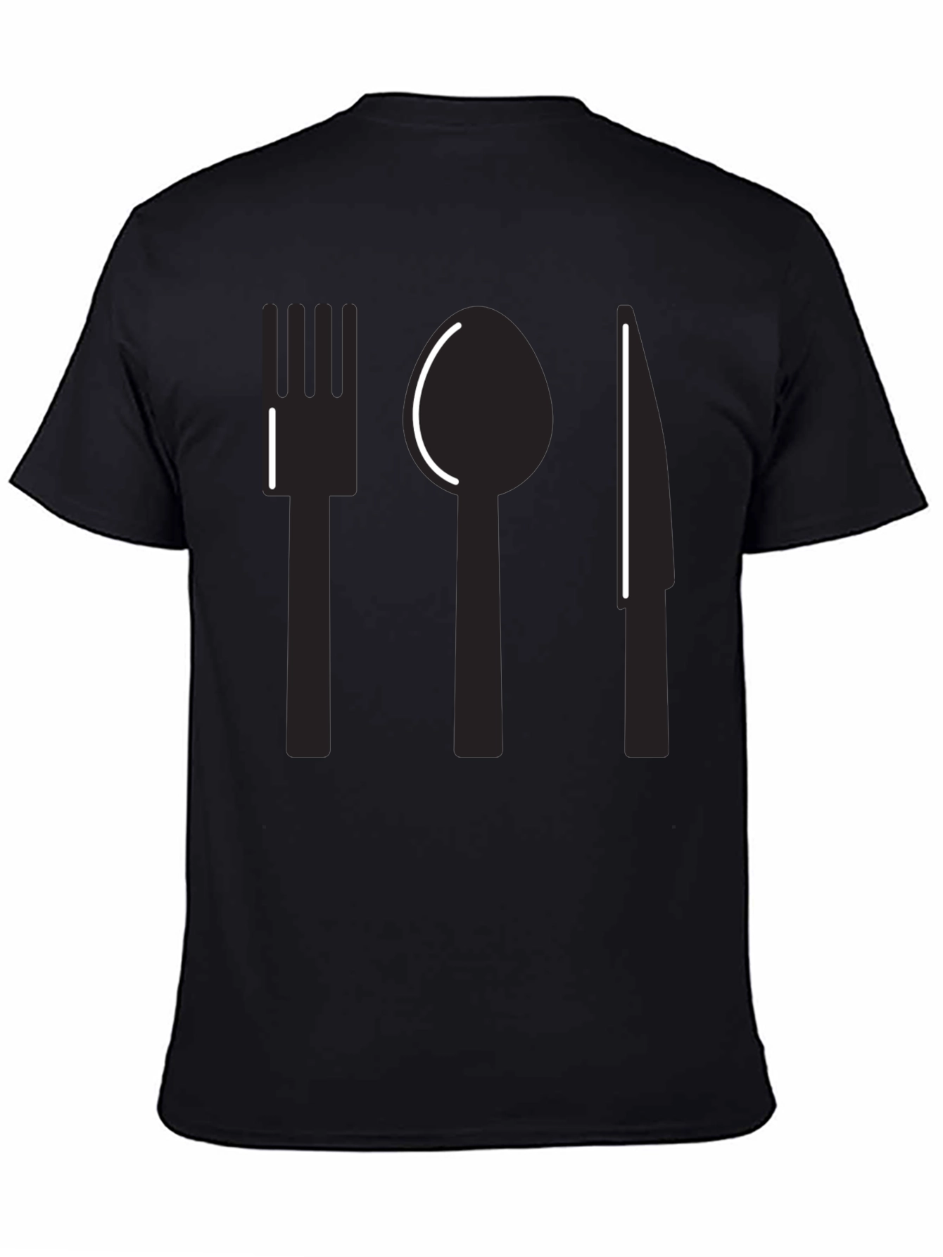 Cutlery Graphic Tee - Minimalist Chef T-Shirt