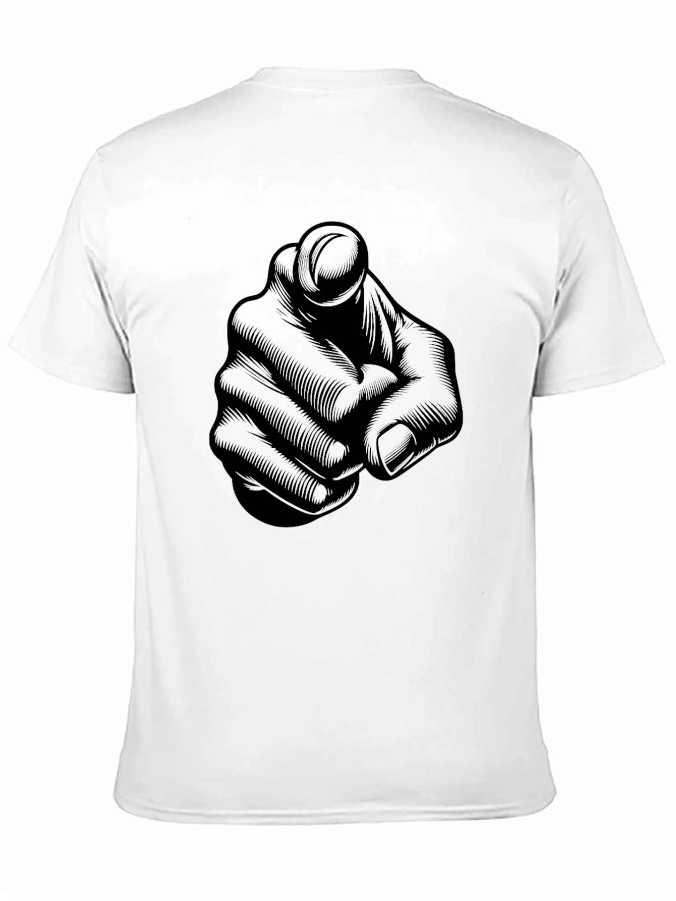 Finger Pointing Graphic Tee - Black Casual Shirt