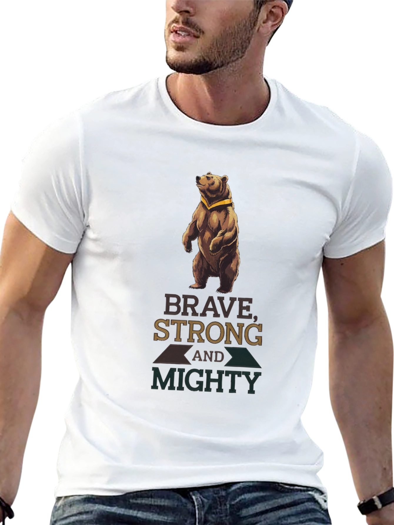 Brave Strong Mighty Bear T-Shirt