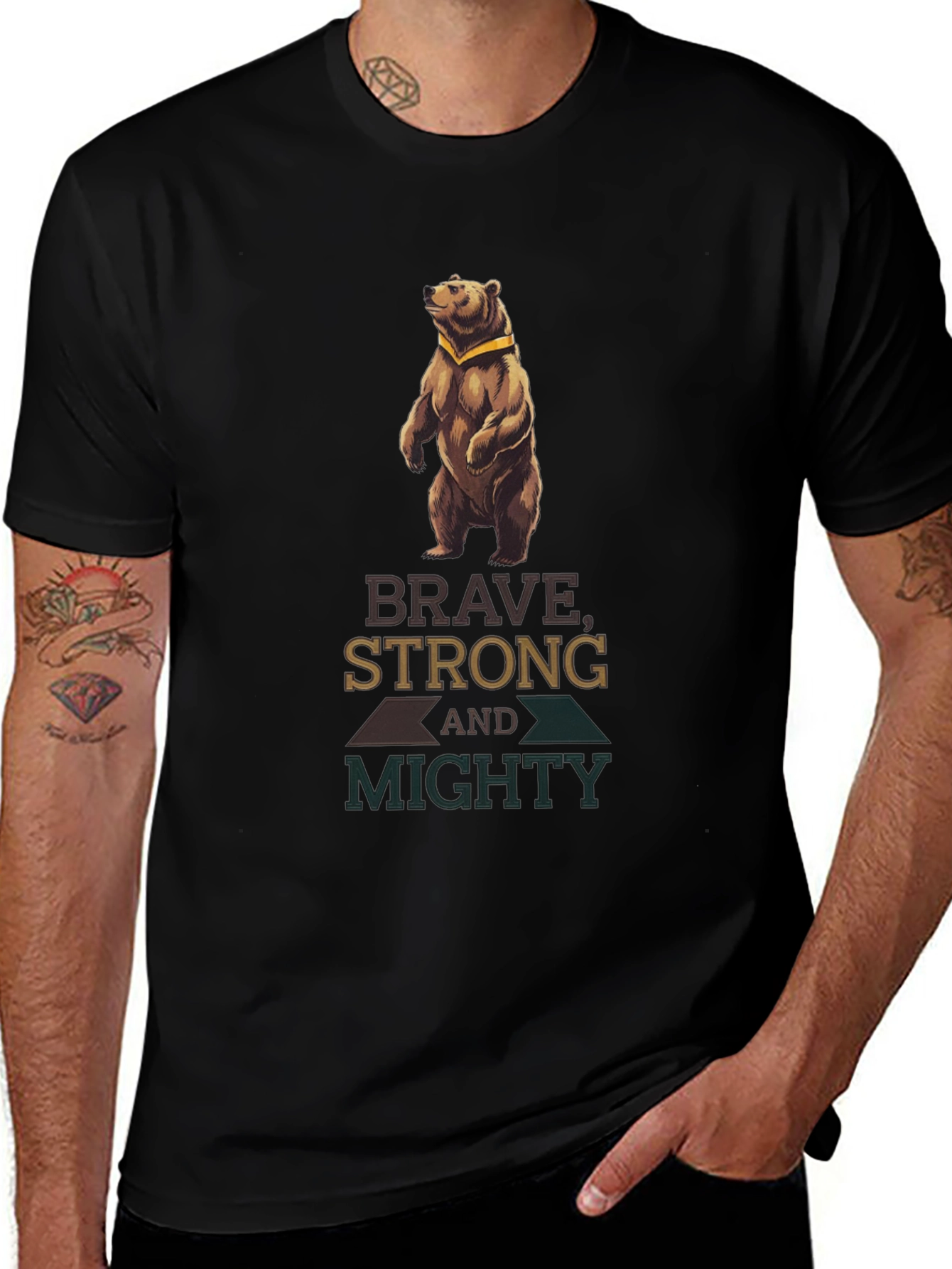 Brave Strong Mighty Bear T-Shirt