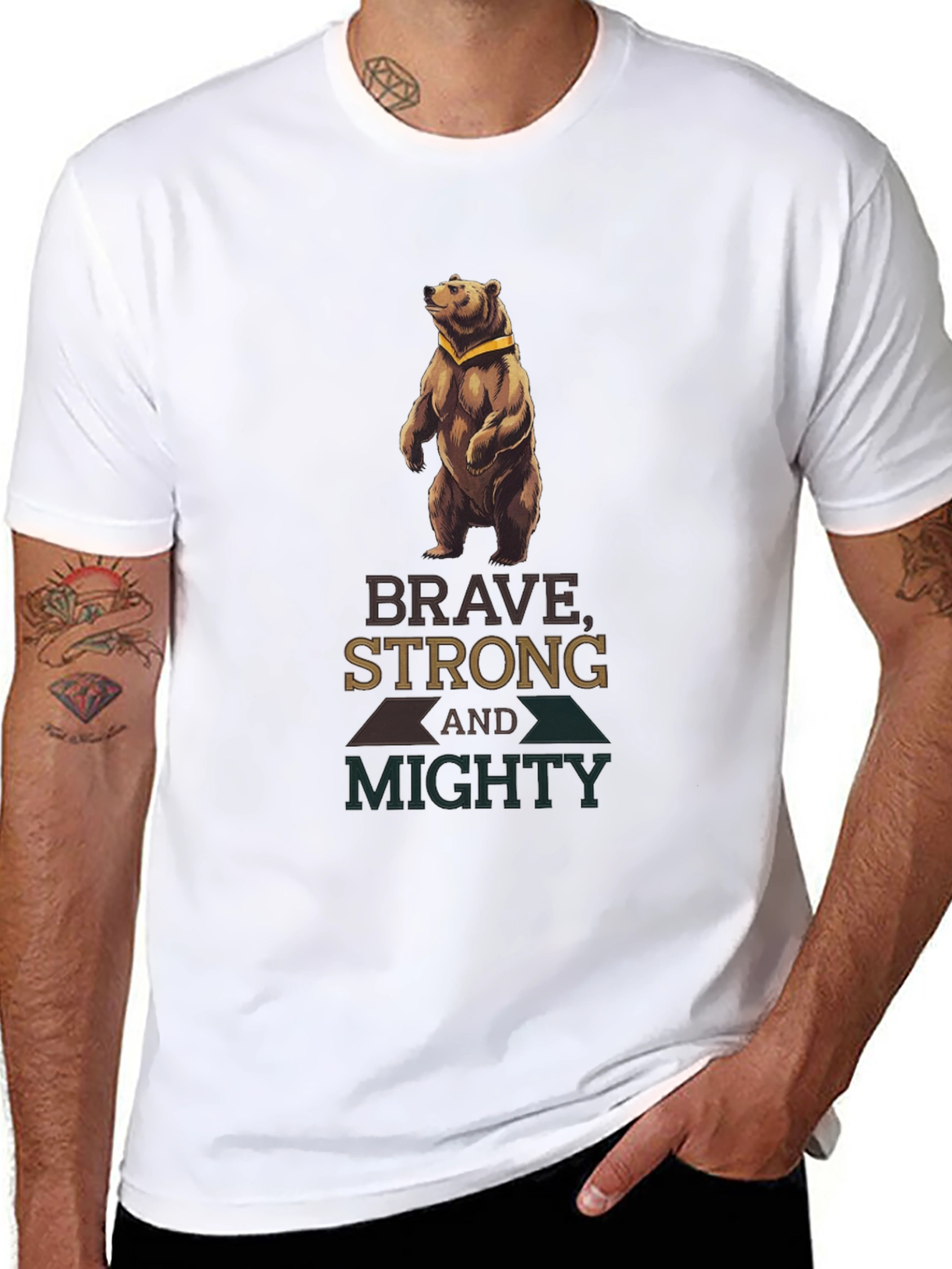 Brave Strong Mighty Bear T-Shirt