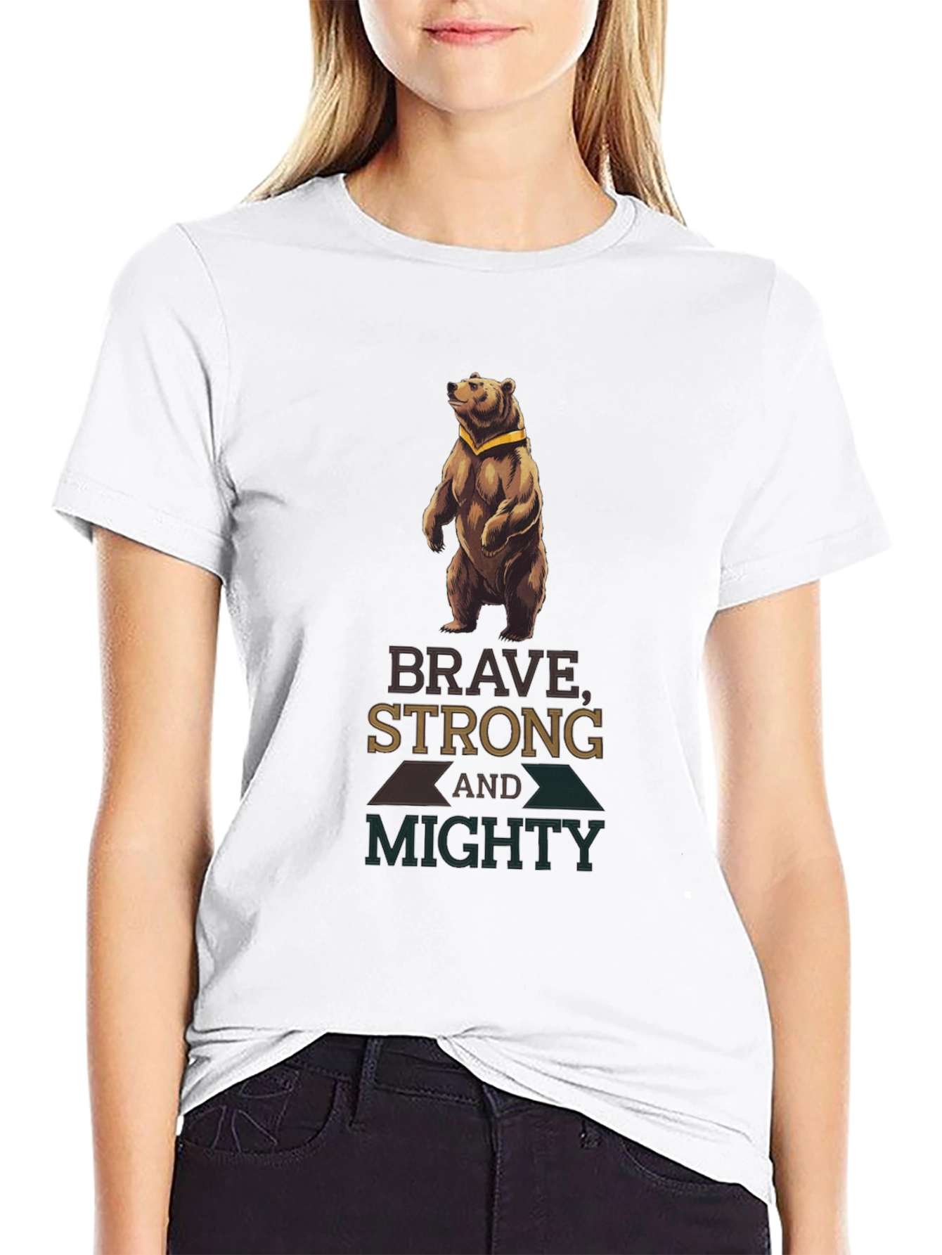 Brave Strong Mighty Bear T-Shirt