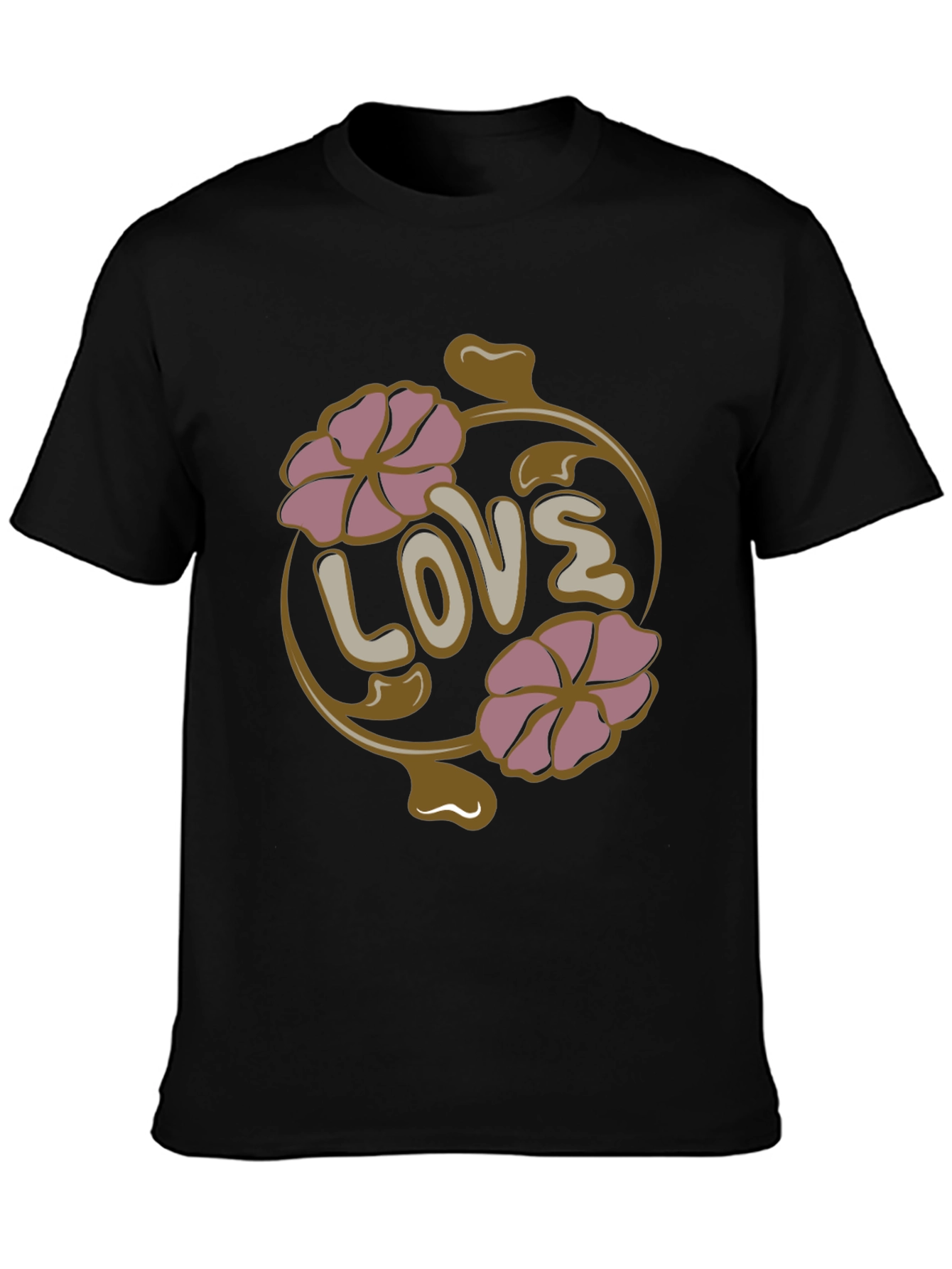 Floral Love T-Shirt - Retro Design