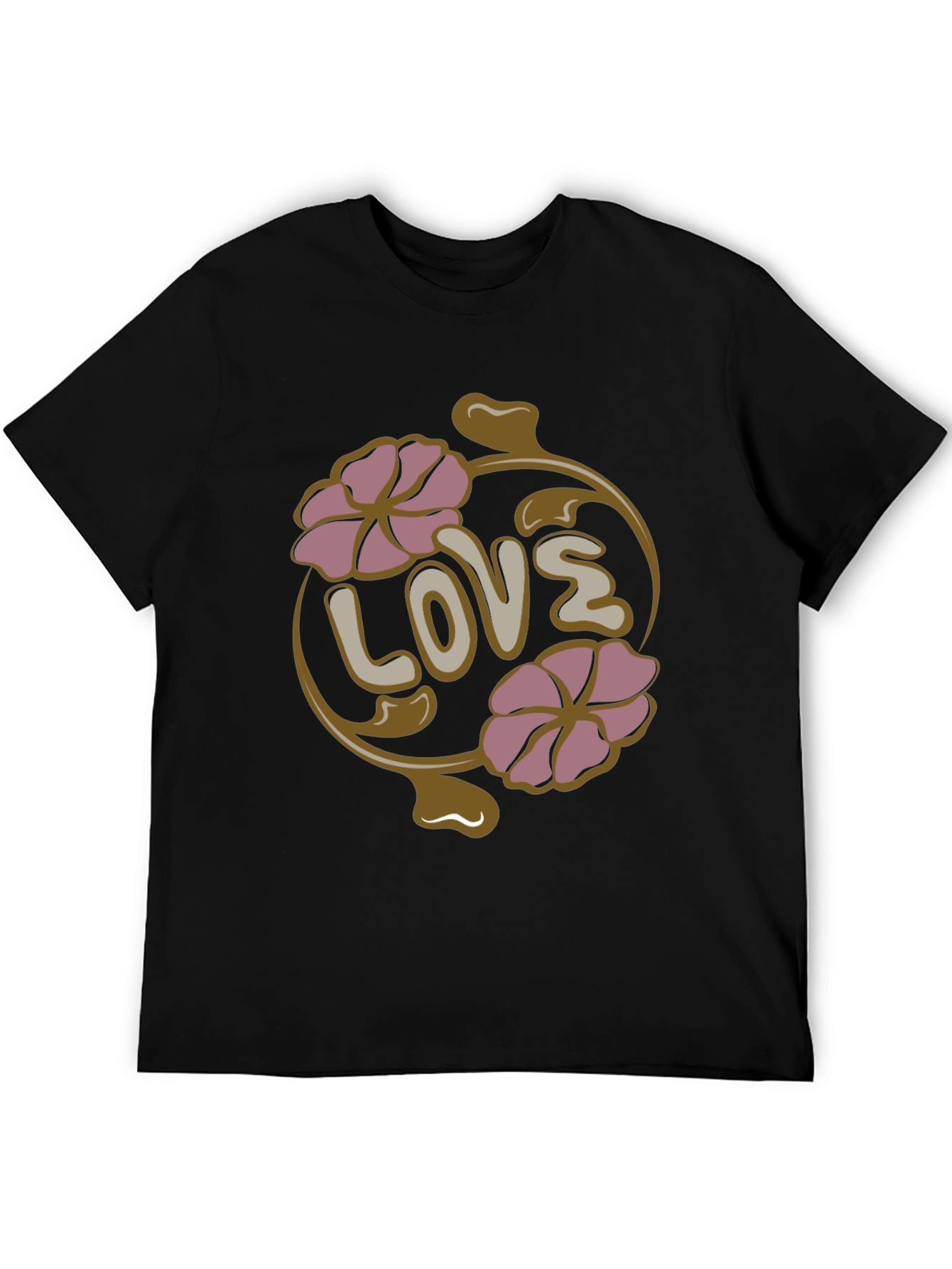 Floral Love T-Shirt - Retro Design