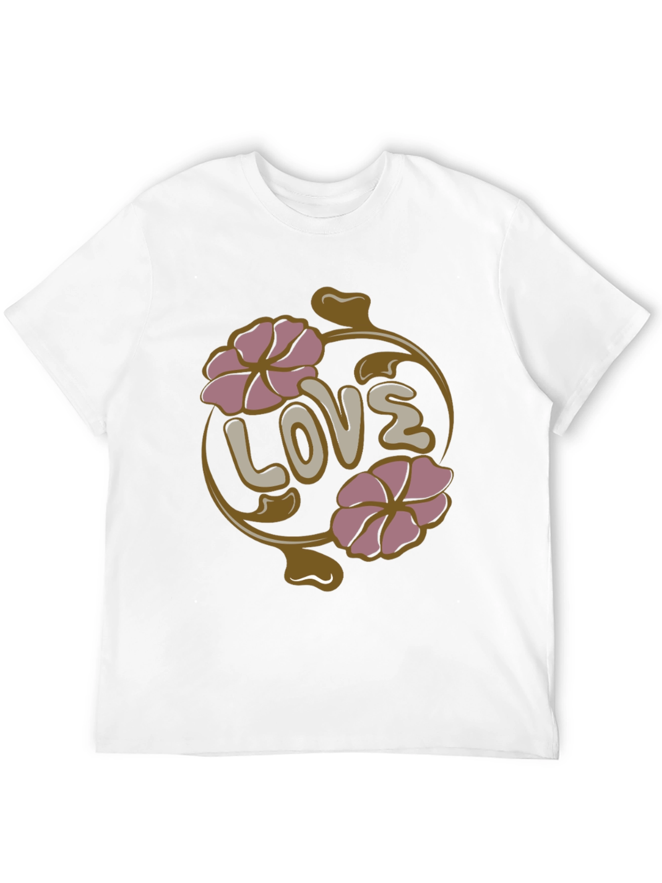 Floral Love T-Shirt - Retro Design