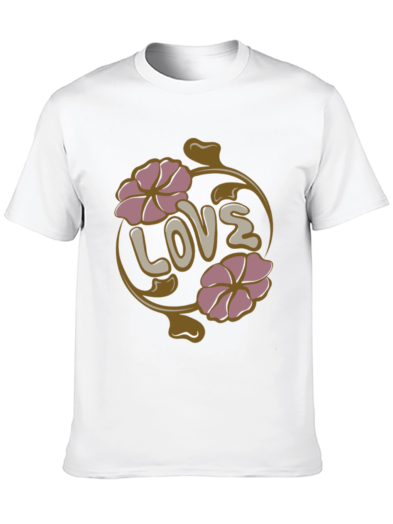 Floral Love T-Shirt - Retro Design