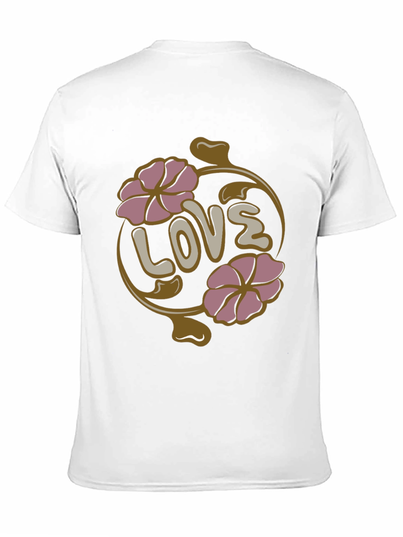 Floral Love T-Shirt - Retro Design