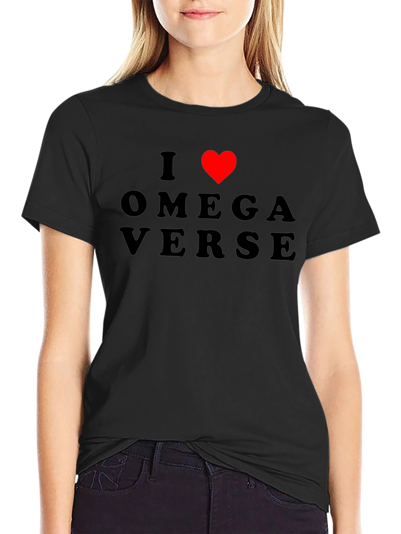I Heart Omegaverse Graphic Tee - Black