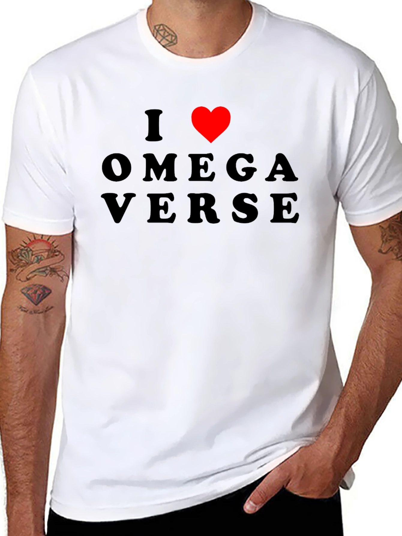 I Heart Omegaverse Graphic Tee - Black