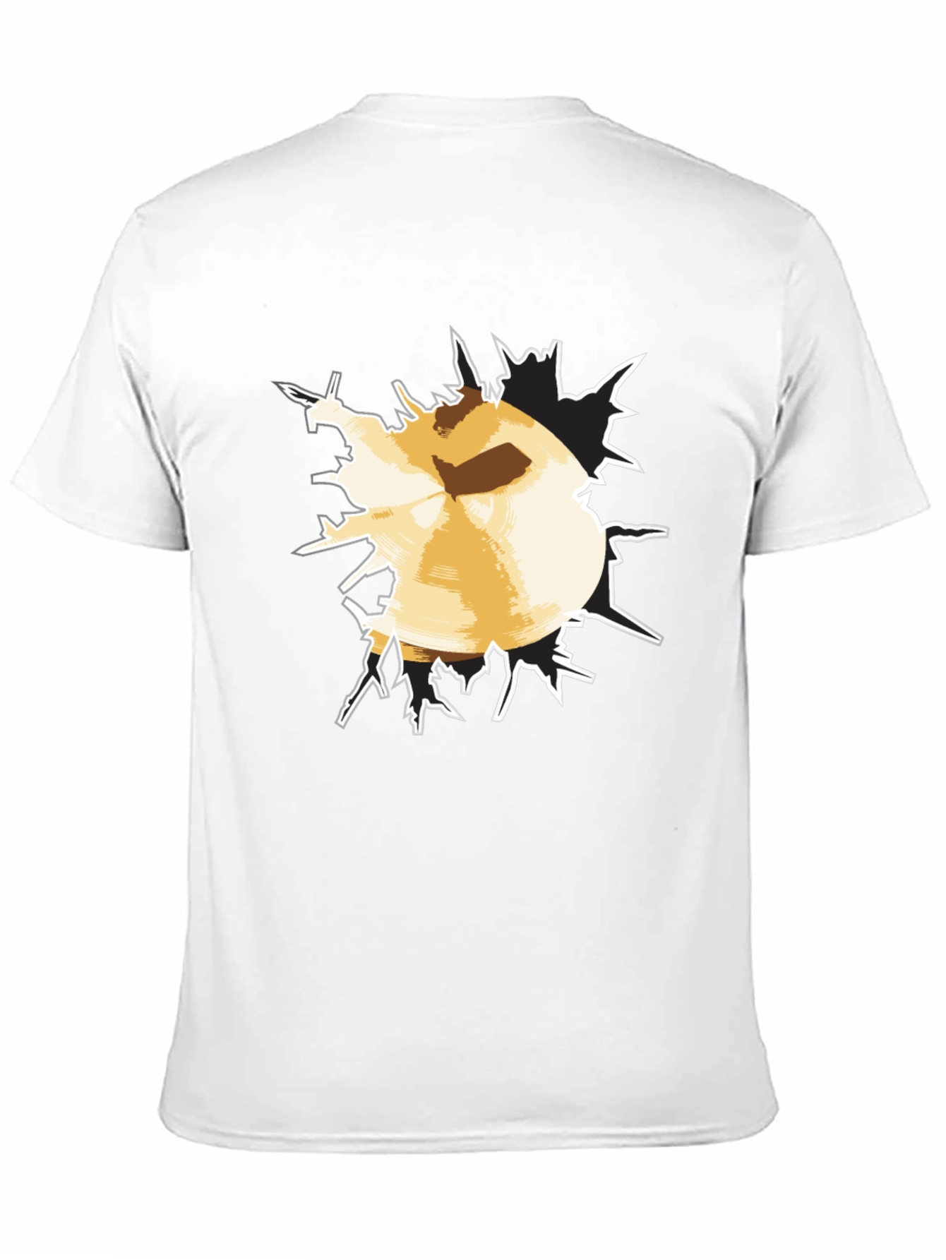 Bursting Through Tee - Funny Graphic T-Shirt